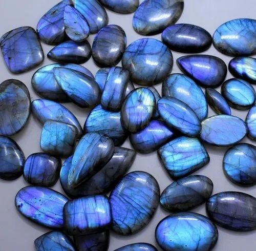 15-30MM Blue Labradorite Mix Cabochon Loose Gemstone Lot for Jewelry Making