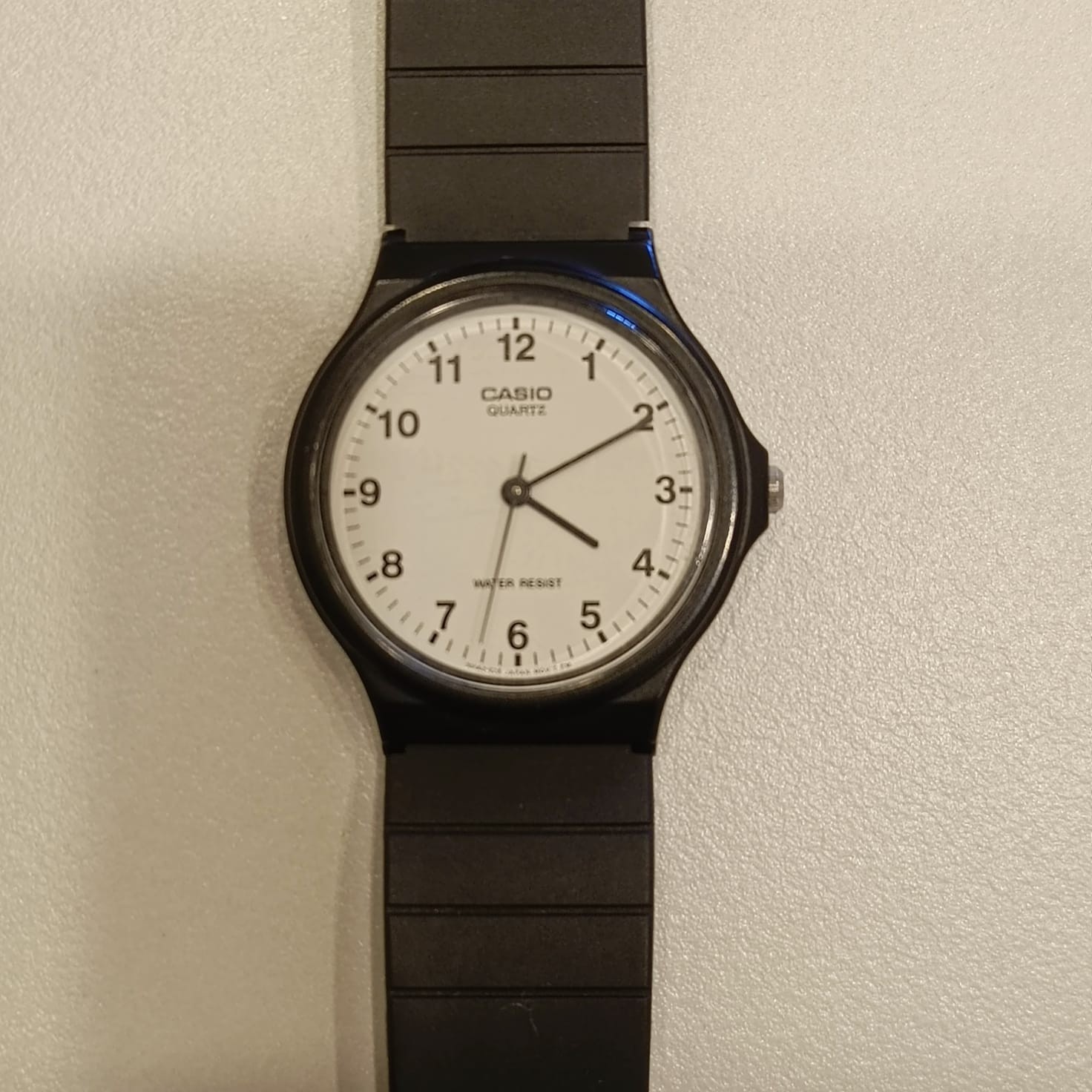 ​Casio Classic Quartz Watch MQ-24 White Dial Black Resin Band Water Resistant Un