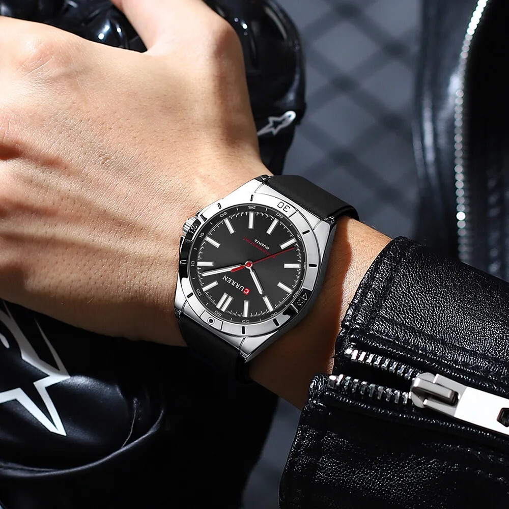 CURREN Men Quartz Watch Casual Business Wristwatch Boys Silicone Sport Watches