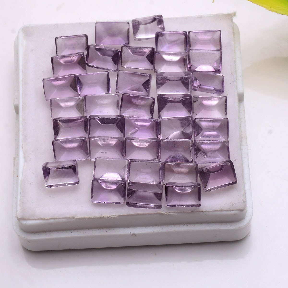 38 Pcs Natural Amethyst Sugar Loaf Smooth Cabochon 6mmx4mm Untreated Gemstones