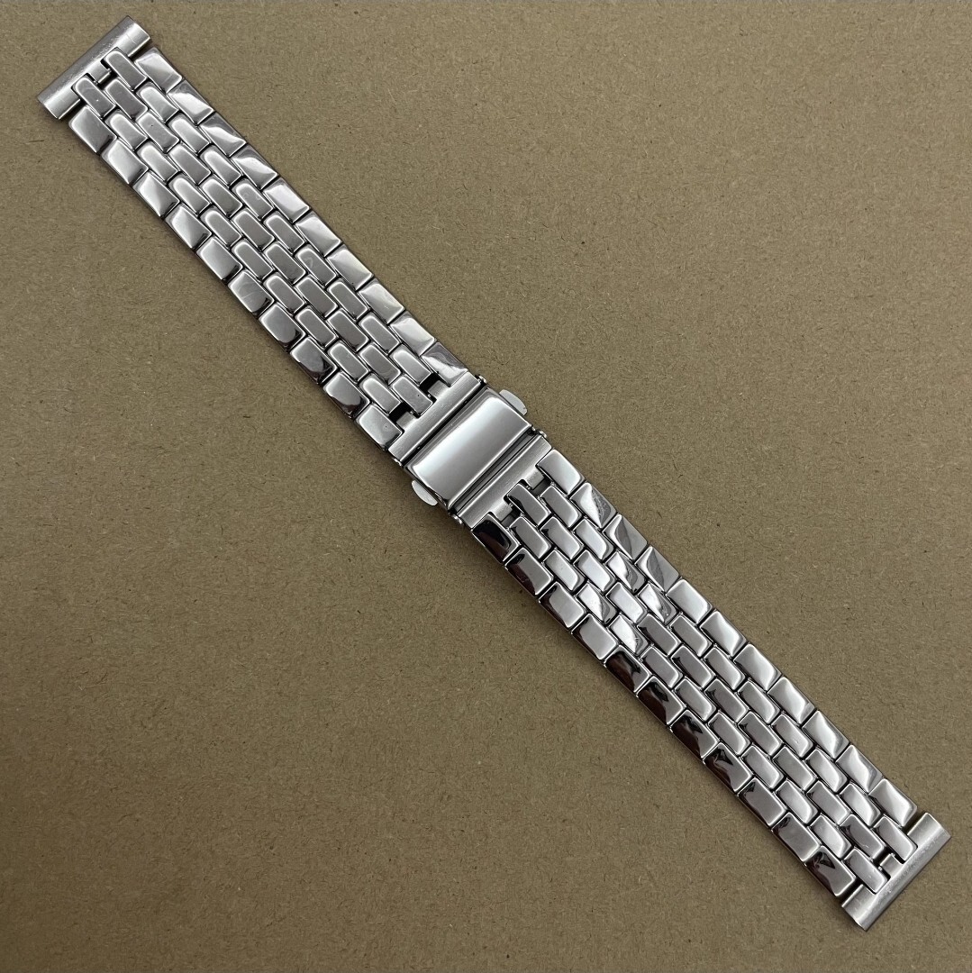 20mm stainless steel watch accessories watch bracelet/strap, silver watch chain