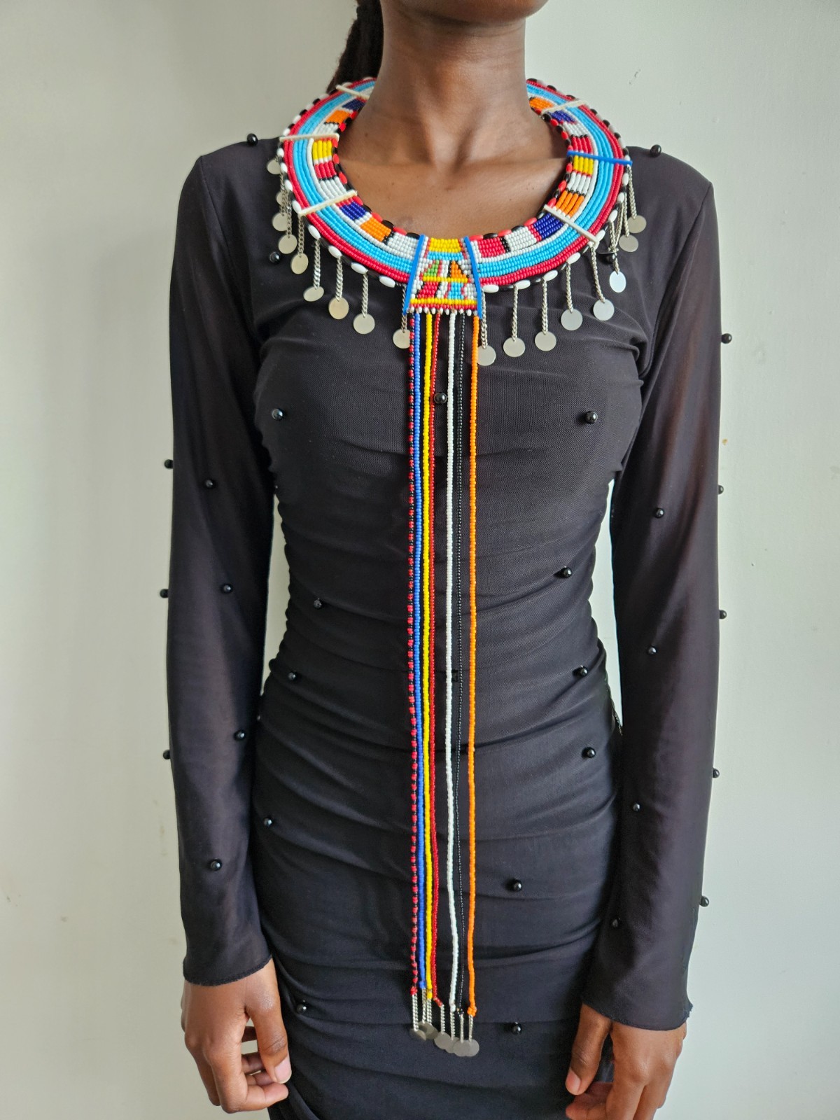 African Maasai Beaded Wedding Necklace –Handmade Tribal Collar Statement Jewelry