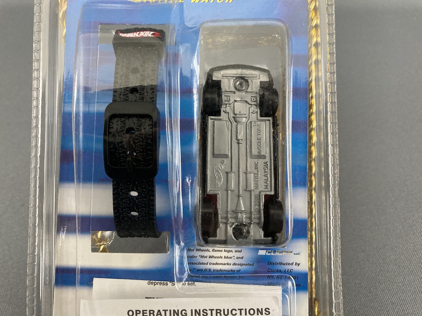 Hot Wheels Race Digital Wrist Watch – w/Muscle Tone Car in Black – NIB