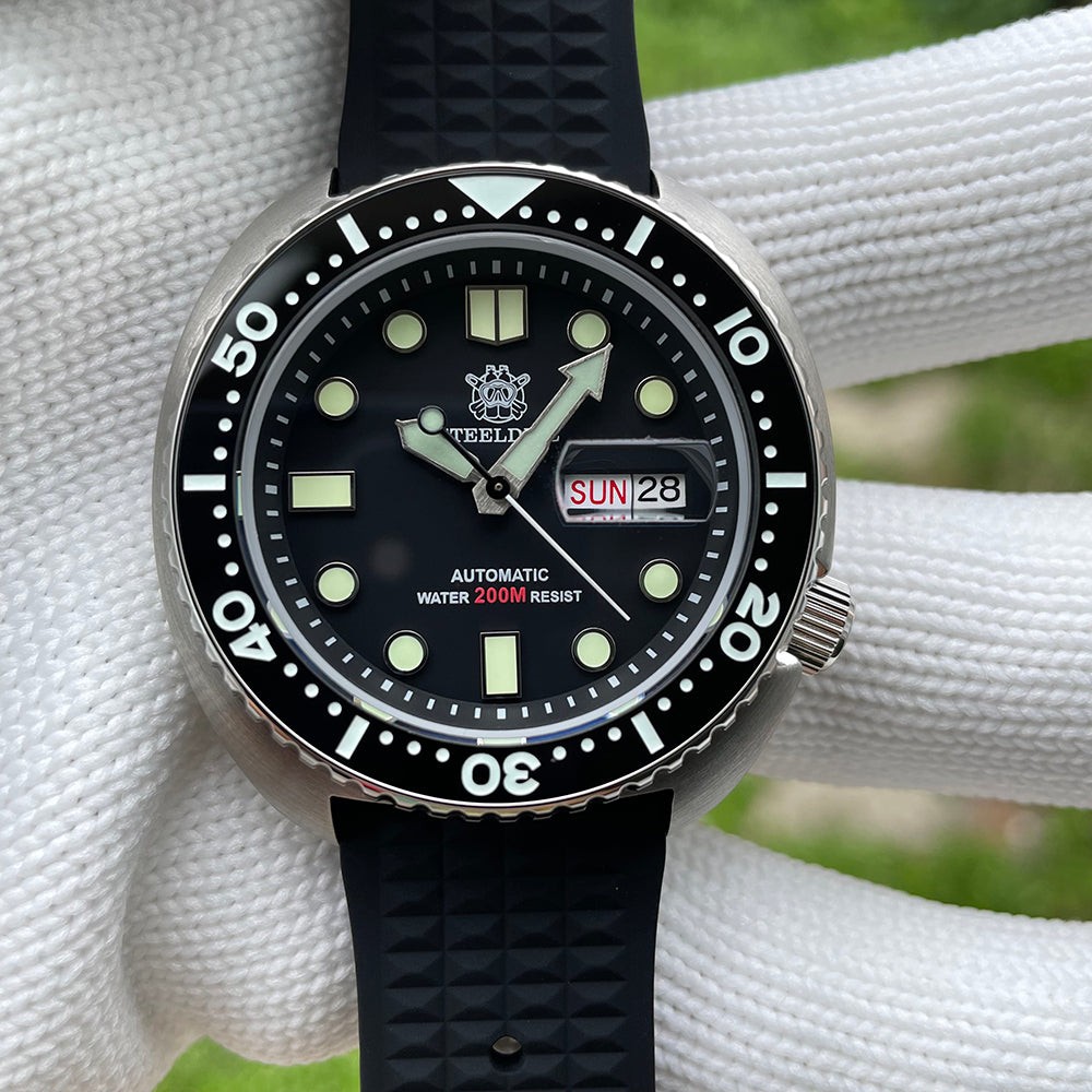 STEELDIVE SD1972 Mens 45mm 200M Automatic Dive Watch NH36 Steel