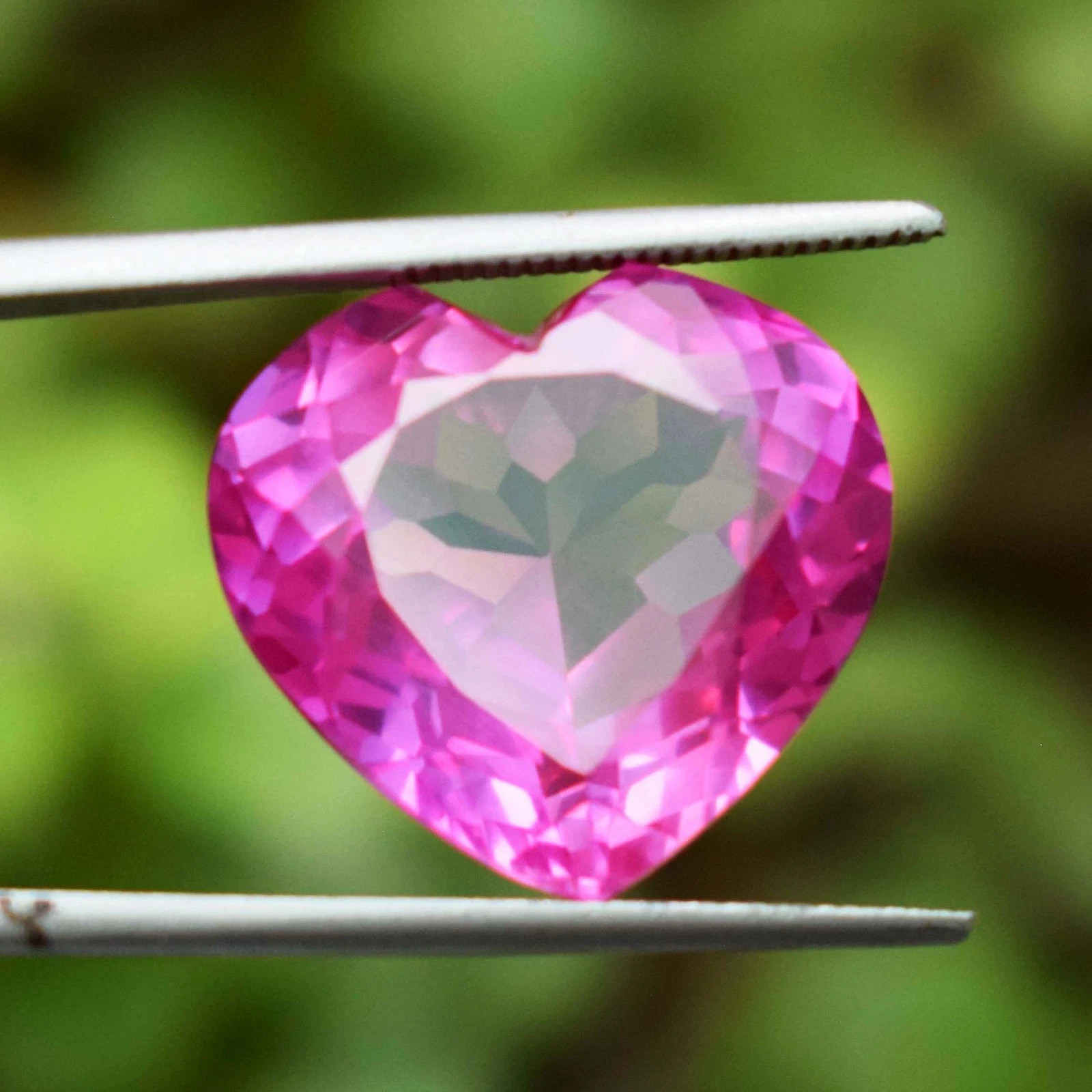 25.70 Ct Burma Natural Pink Ruby Heart Cut Flawless Certified Loose Gemstone