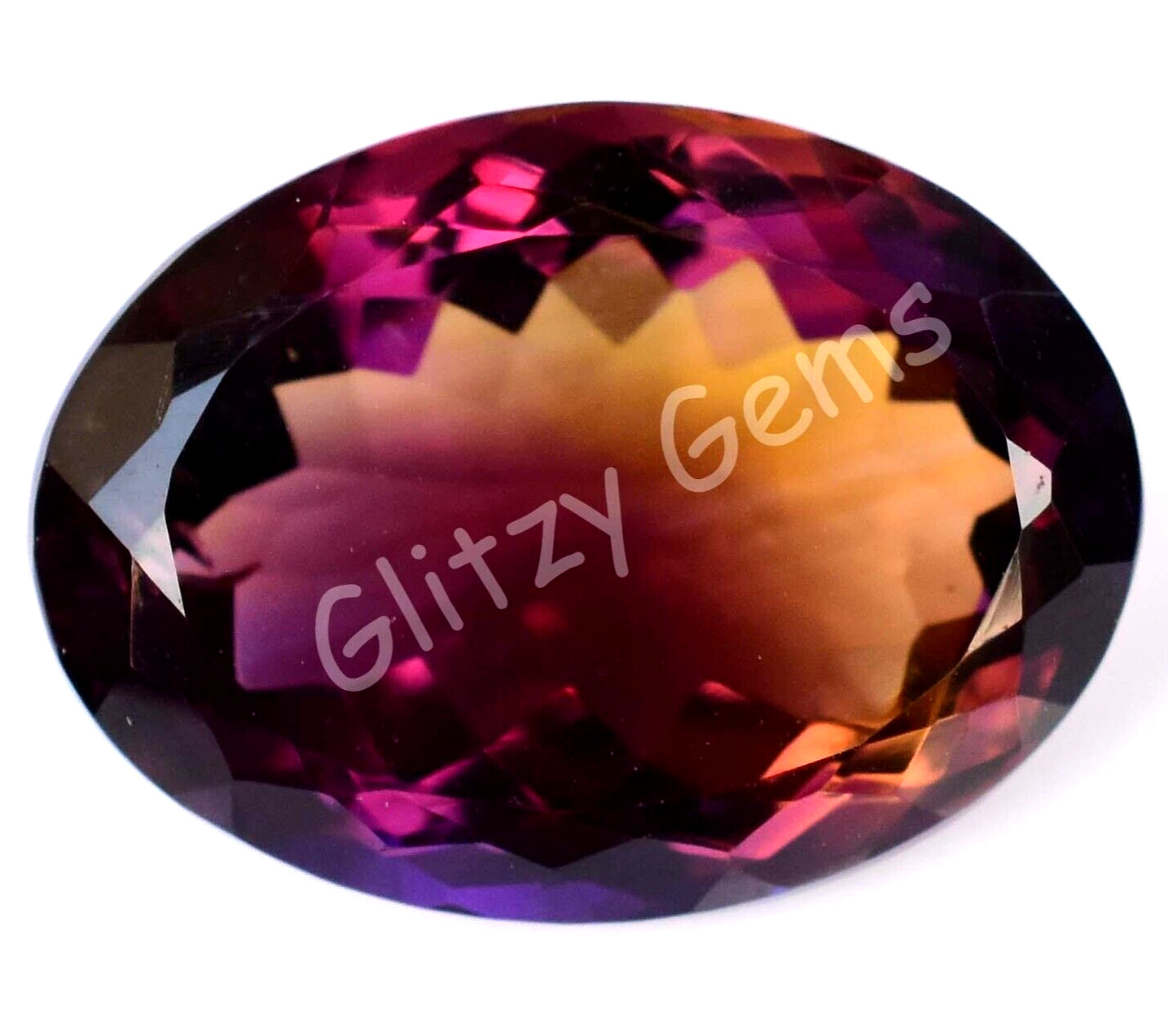 16.20 Ct Natural Bolivia Bi-Color Ametrine Oval Certified Untreated Gemstone