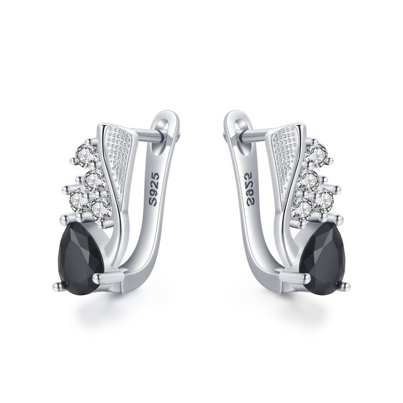 Korean Style Drop‑Shaped Micro Rhinestone Earrings – Elegant Women’s Fashion Jew