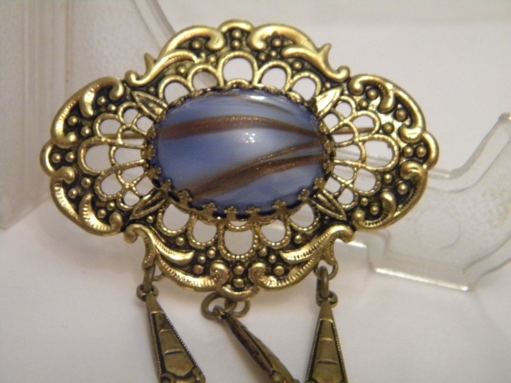 Beautiful Brooch Czech Jewelry Czechoslovakia Vintage Jablonex 34 e