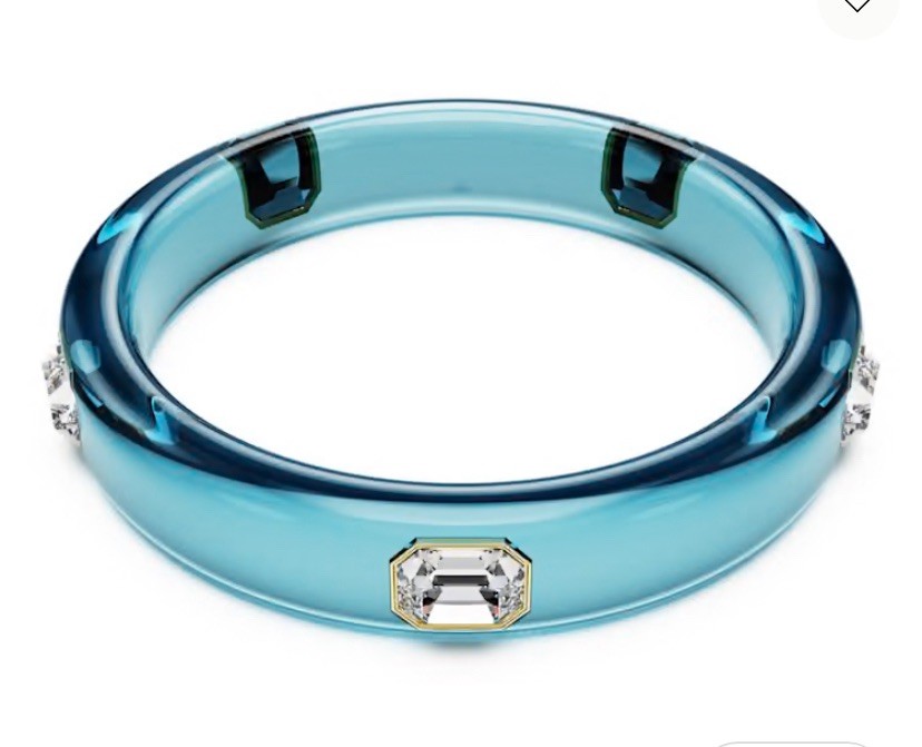 Swarovski Blue Dulcis Bangle Size M Medium Vibrant Crystal 5714390 NEW In Box💕