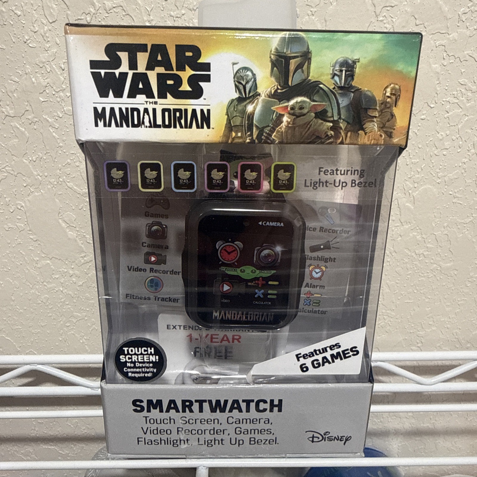 Boys’ Mandalorian Light Up Interactive Smartwatch – Black/Green