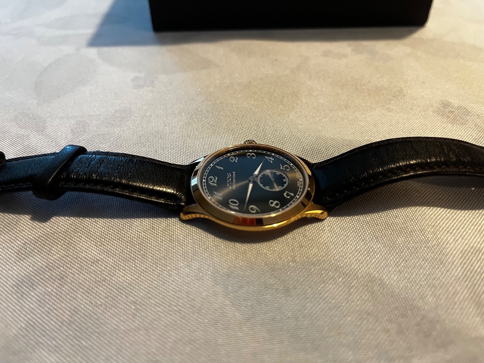 Epos Originale 3408 Gold PVD Ultrathin Manual winding dress watch retro ETA 7001