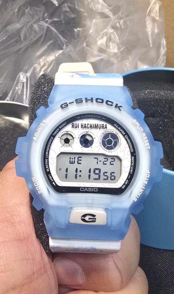 G-SHOCK DW-6900RH-2JR Digital Watch Rui Hachimura Signature Blue