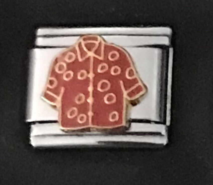 Red Shirt Wholesale Enamel Italian Charm Link 9MM K30