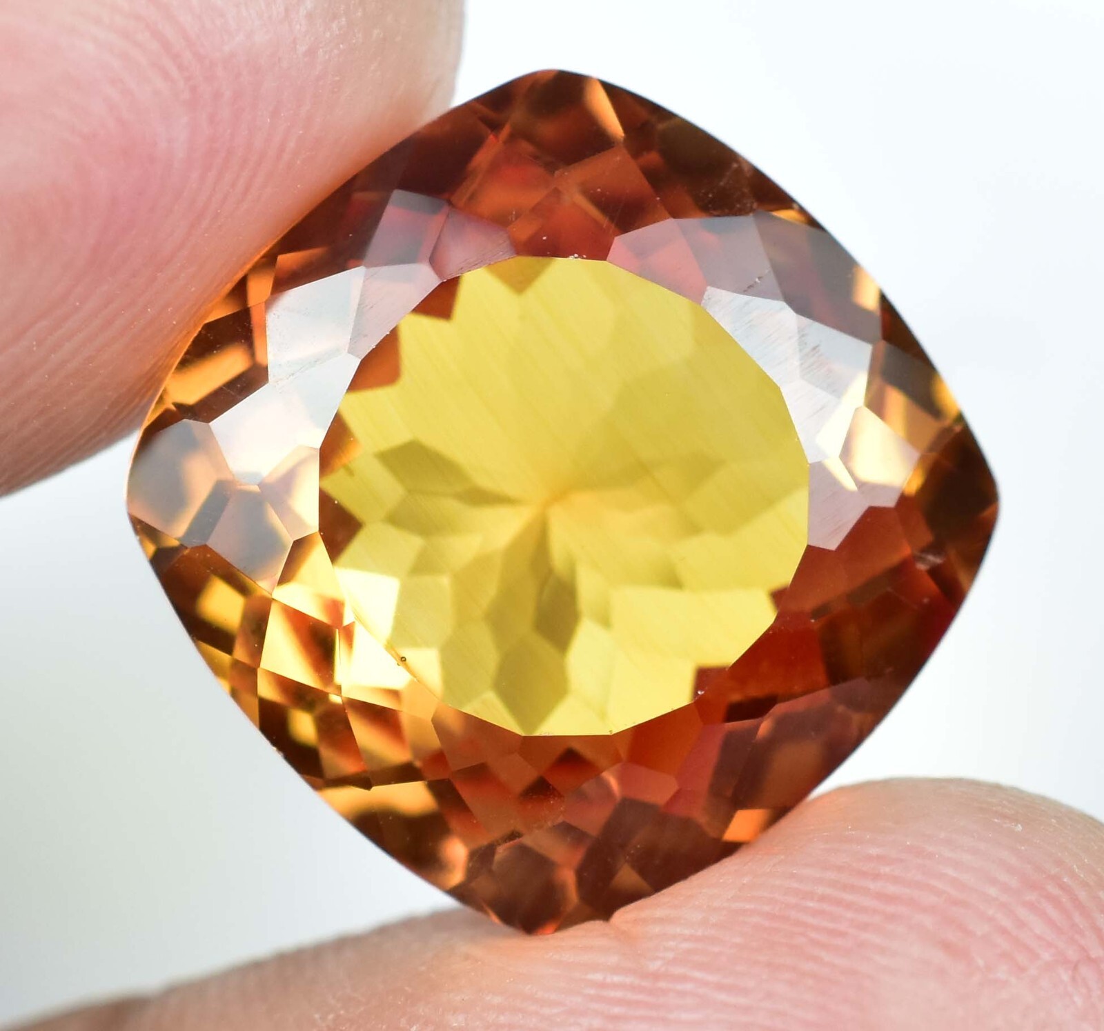 Natural imperial Topaz 20.20 Ct Cushion Stunning Flawless AGL Certified Gemstone