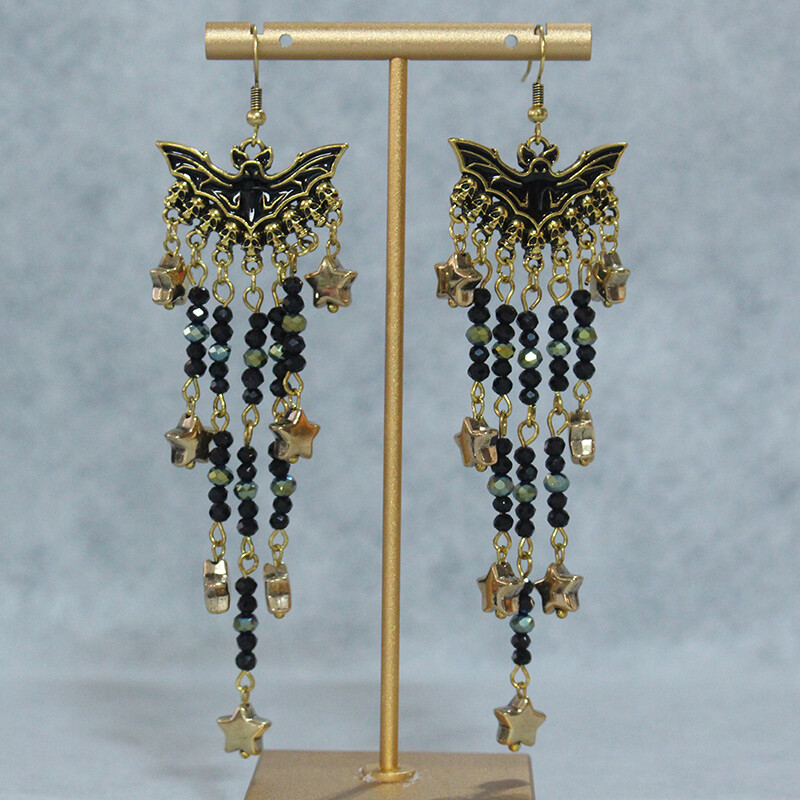 Tassel Beaded Earrings for Women Bohemian Retro Long Earrings