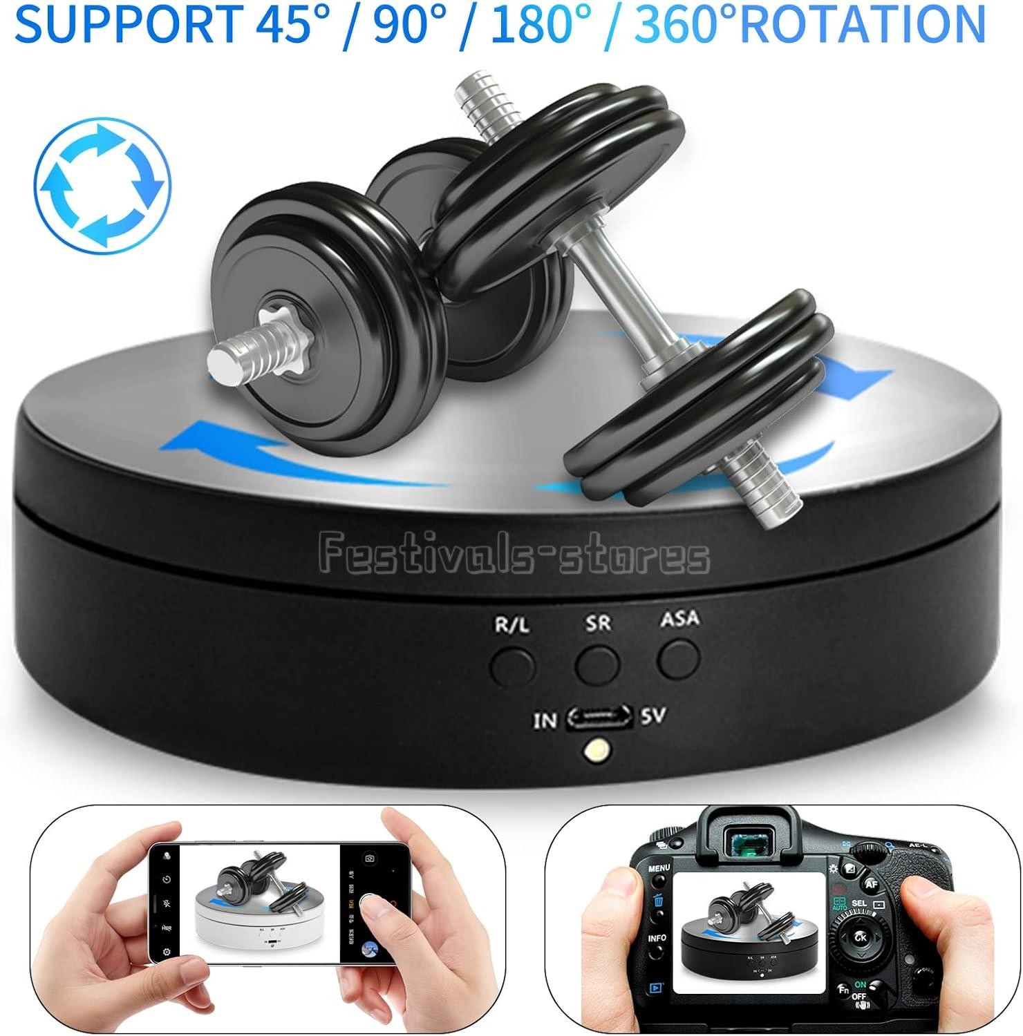 360° Electric Motorized Rotating Display Stand Jewelry Photography Show Holder