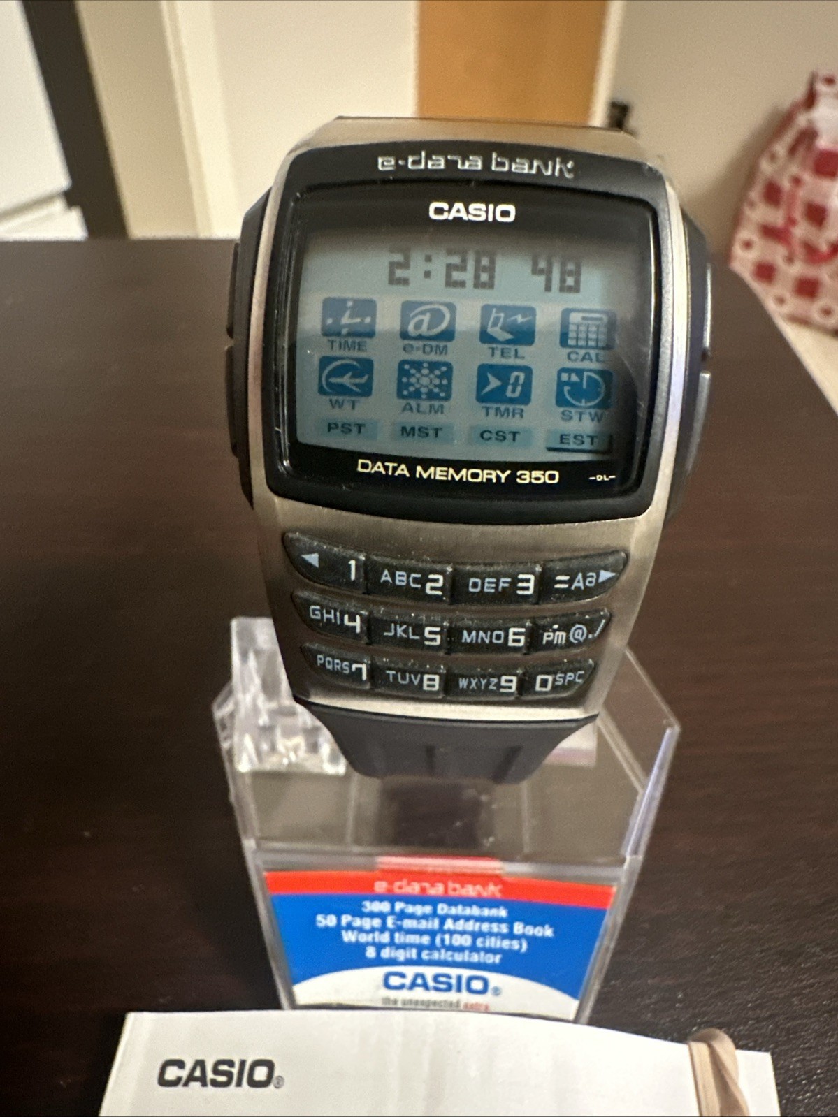 Casio EDB-610 DataBank Module No. 2550 Wrist Watch for Men Never Worn New Batt.