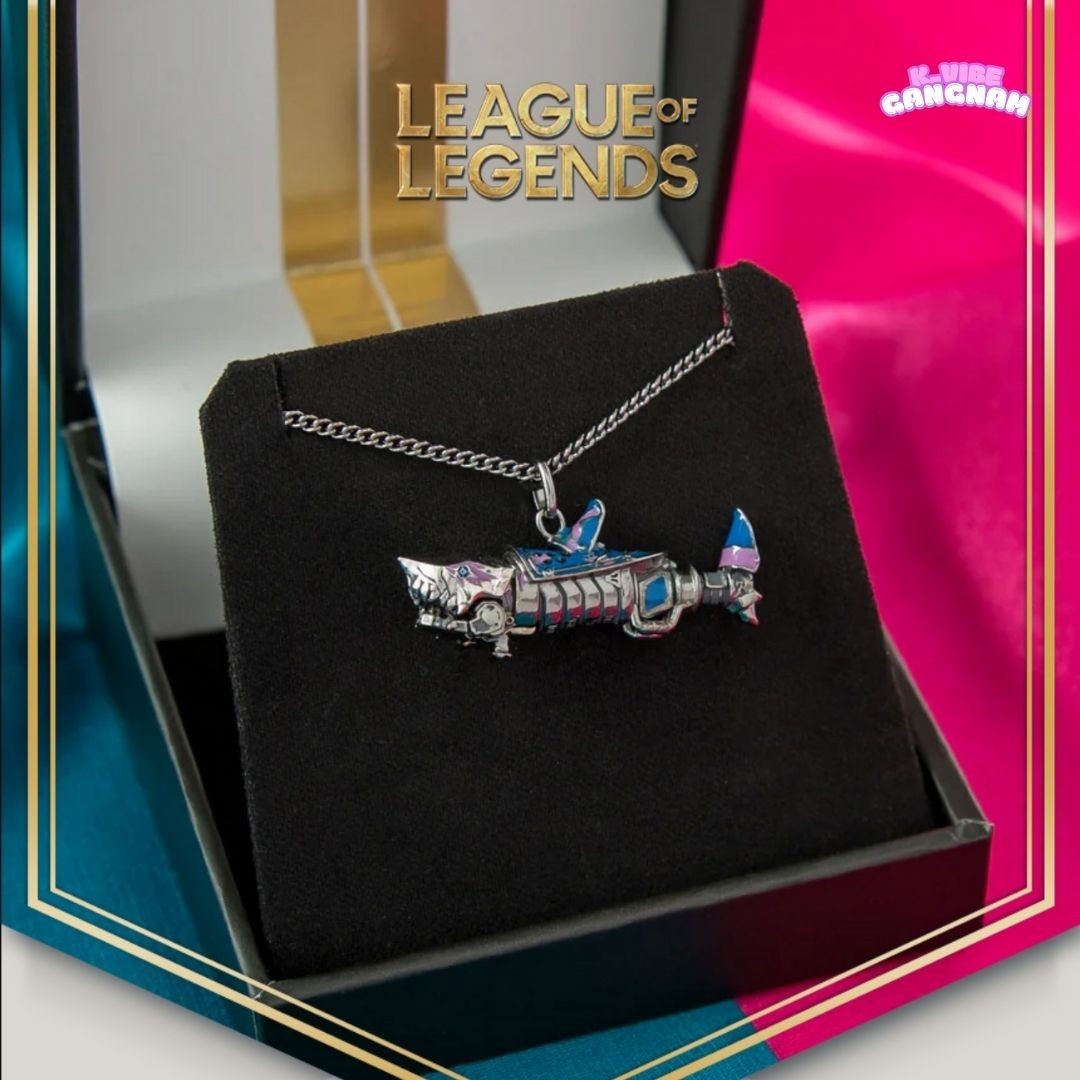 League of Legends Arcane Jinx Fishbones Necklace RockLove Official Jewelry