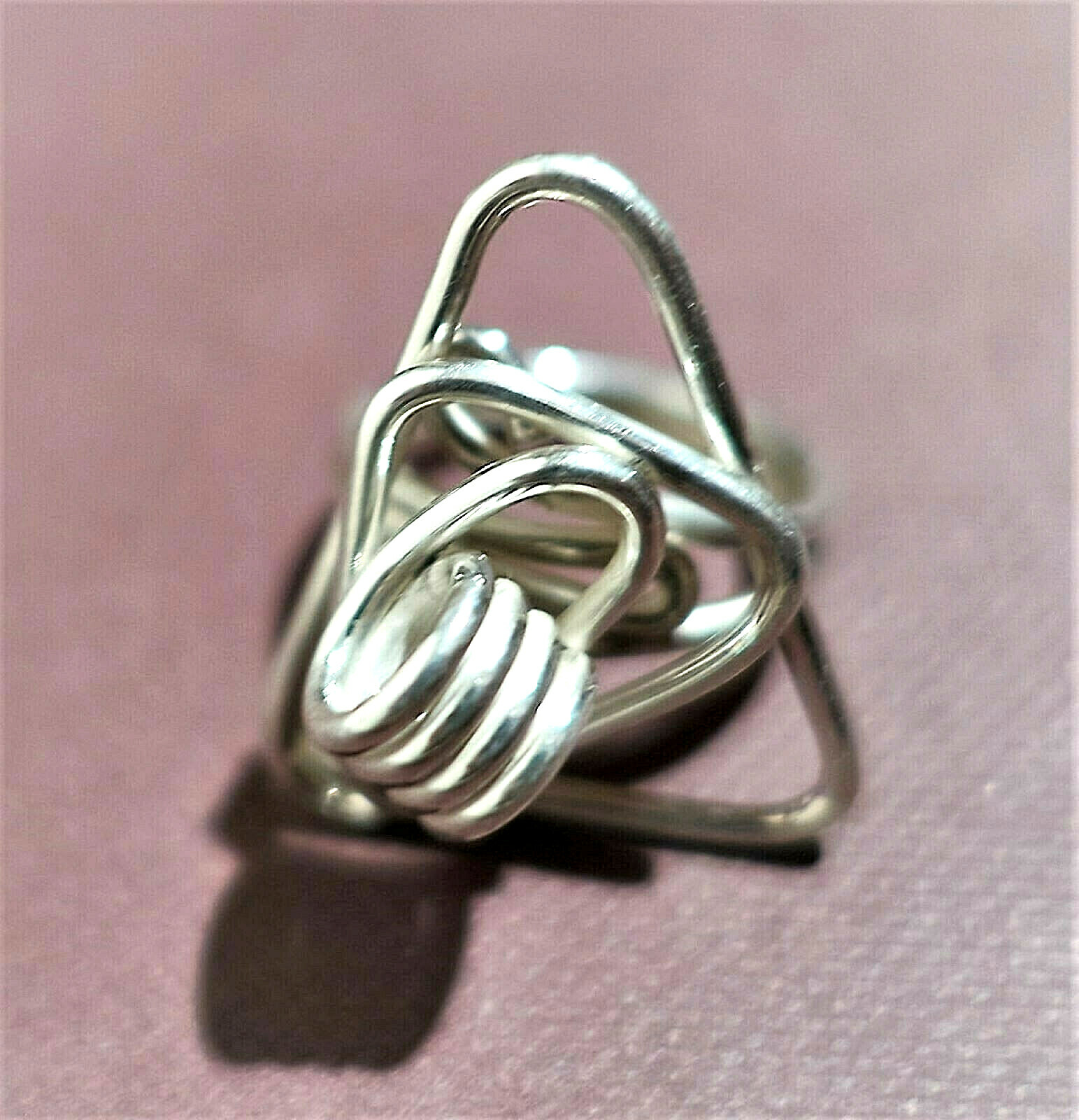 Ring, 925er Siber, Handarbeit aus massivem Silberdraht, verschiedene Größen!