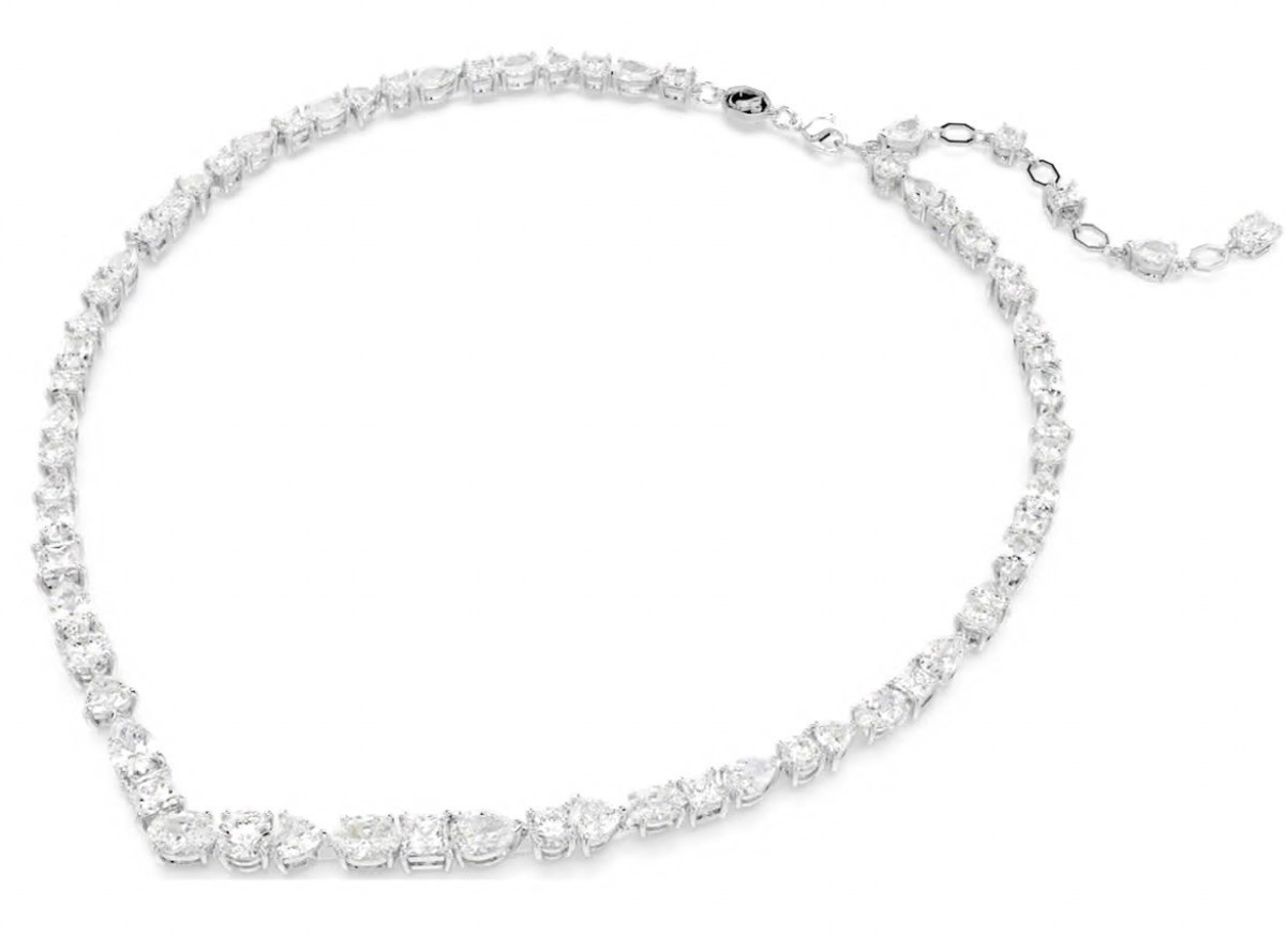 Swarovski Mesmera Necklace Mixed Cuts, White, Rhodium Plated 5665242
