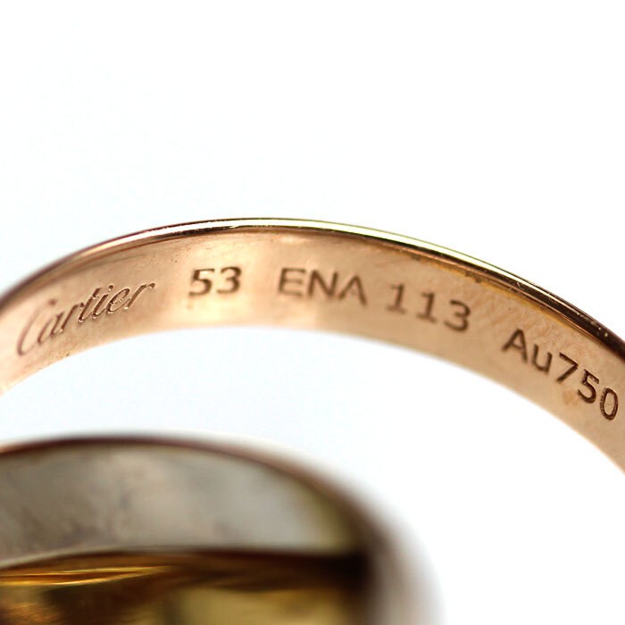 Cartier K18YG PG WG Trinity Ring B4052753 US6-6.25 53 7.4g 651137