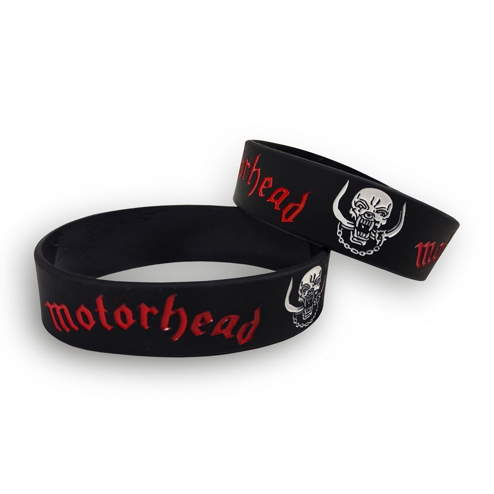 Motorhead Bracelet Warpig Wristband Silicone Rubber Charm Hard Rock Heavy Metal