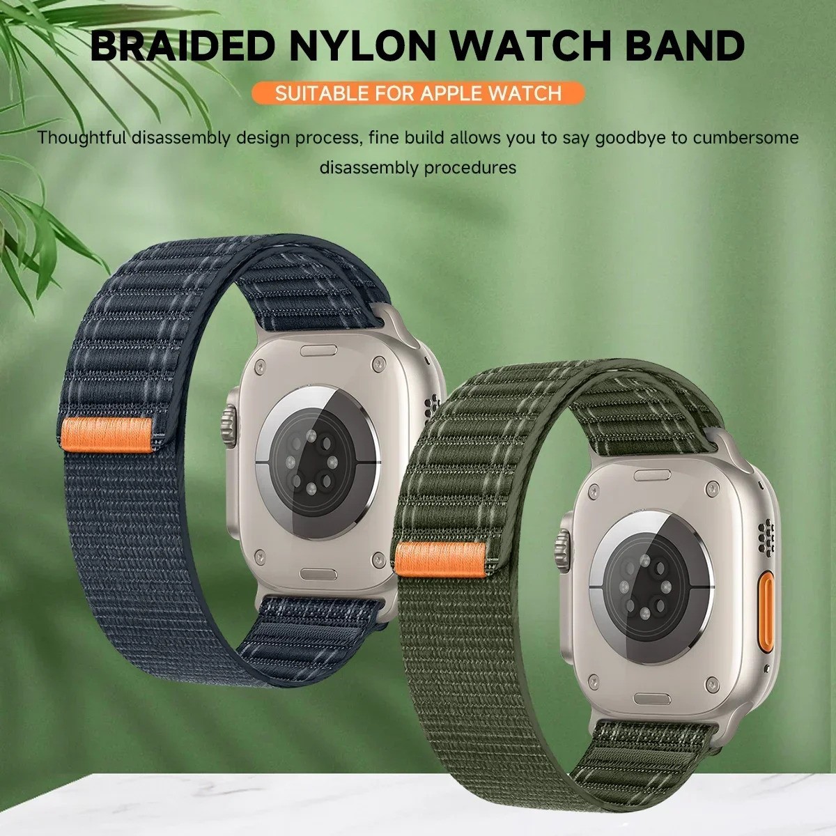 Woven Nylon Sport Loop Band for Apple Watch Series 10 9 8 7 11 SE Ultra 38–49mm