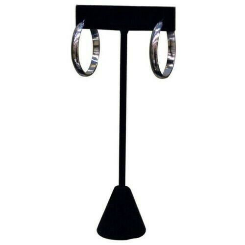 Black Velvet Earring T Stand Showcase Display 5.57″ Holder Photo Organizer NEW
