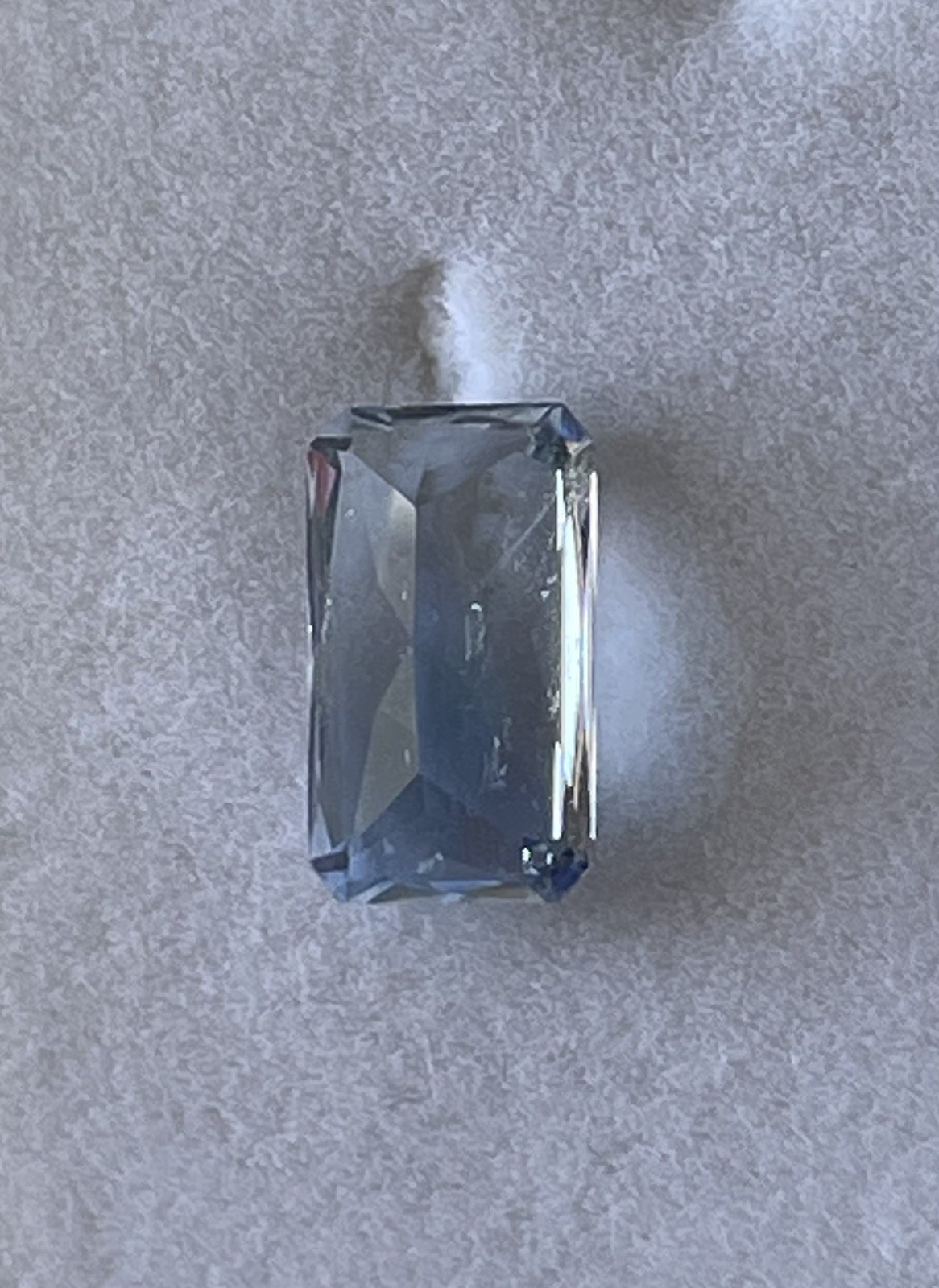 2.80 ct Light Violetish Blue Jeremejevite. GIA certificate. Unheated Untreated