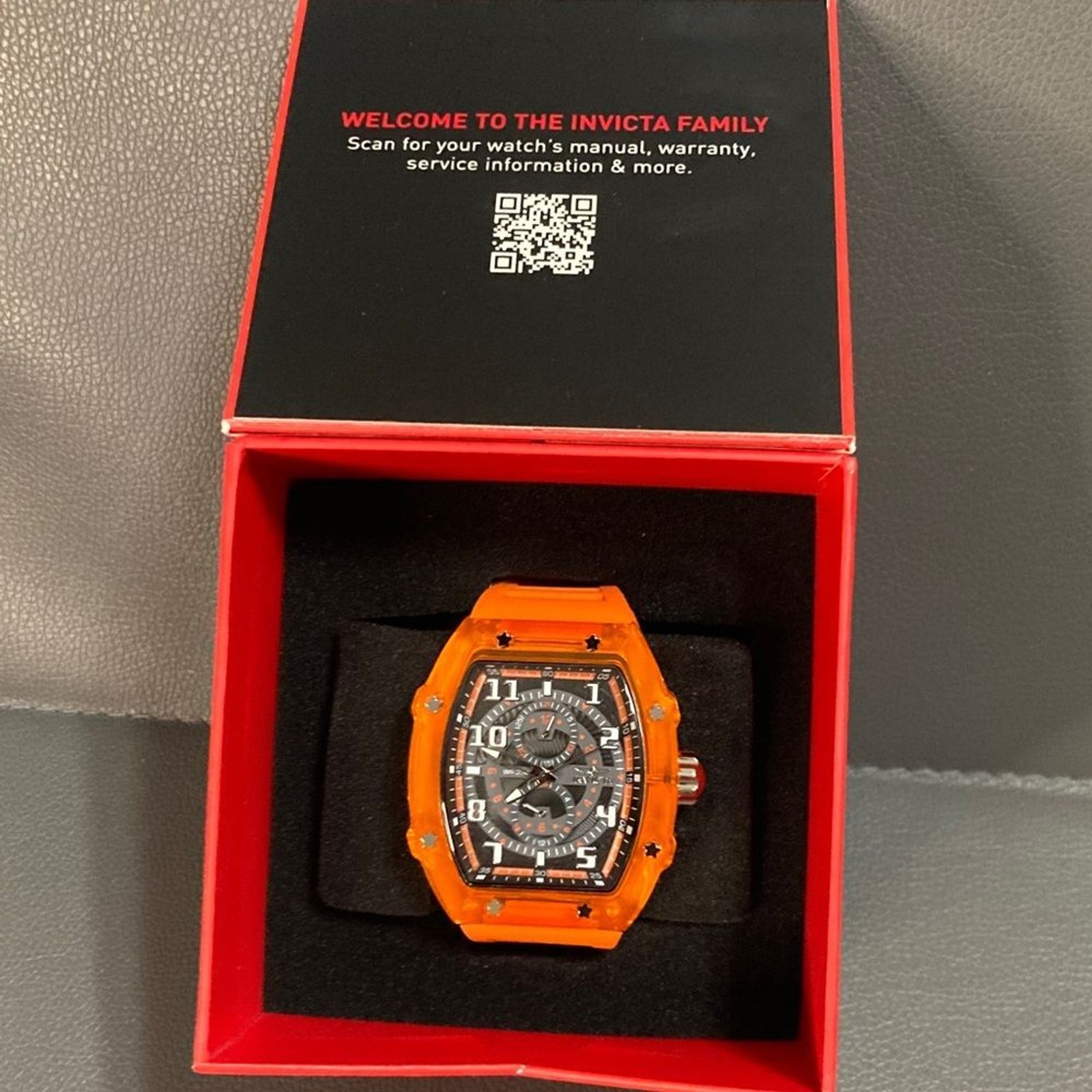 Invicta Racing Cyclone Men’s Watch – 48.5mm, Orange (48446)