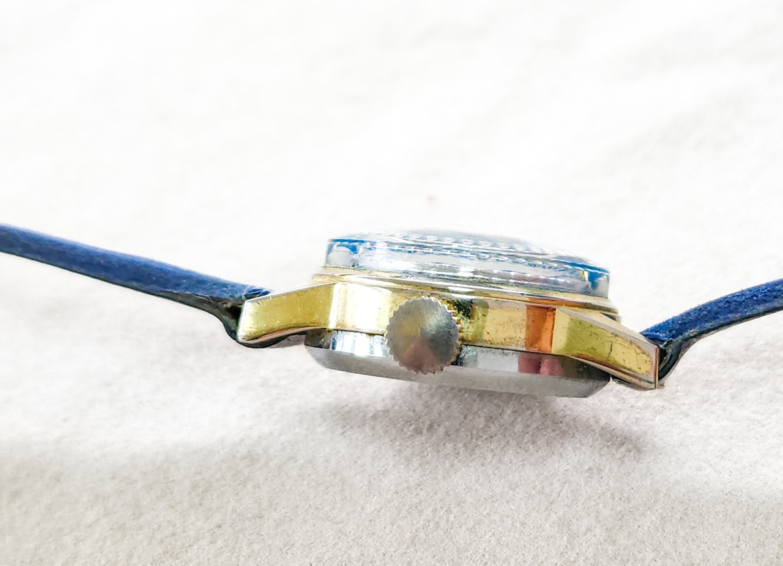 Vtg 60’s Eden Watch 17 Jewel Manual Swiss Made Rotating Sparkle Bezel Working