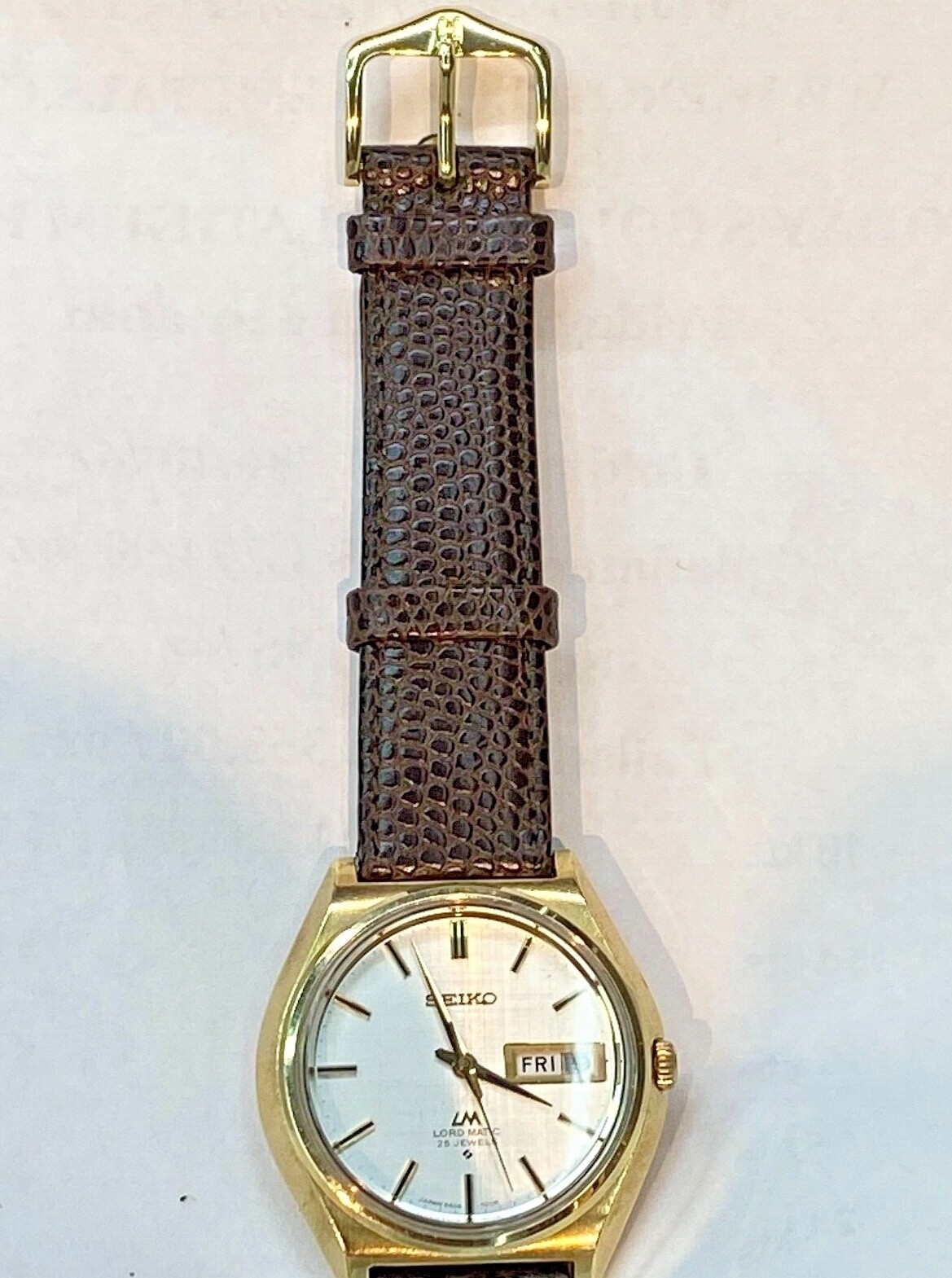 Wrist Man Watch 25 Jewels Manual Automatic SEIKO 5606–7010 Vintage Japan Made