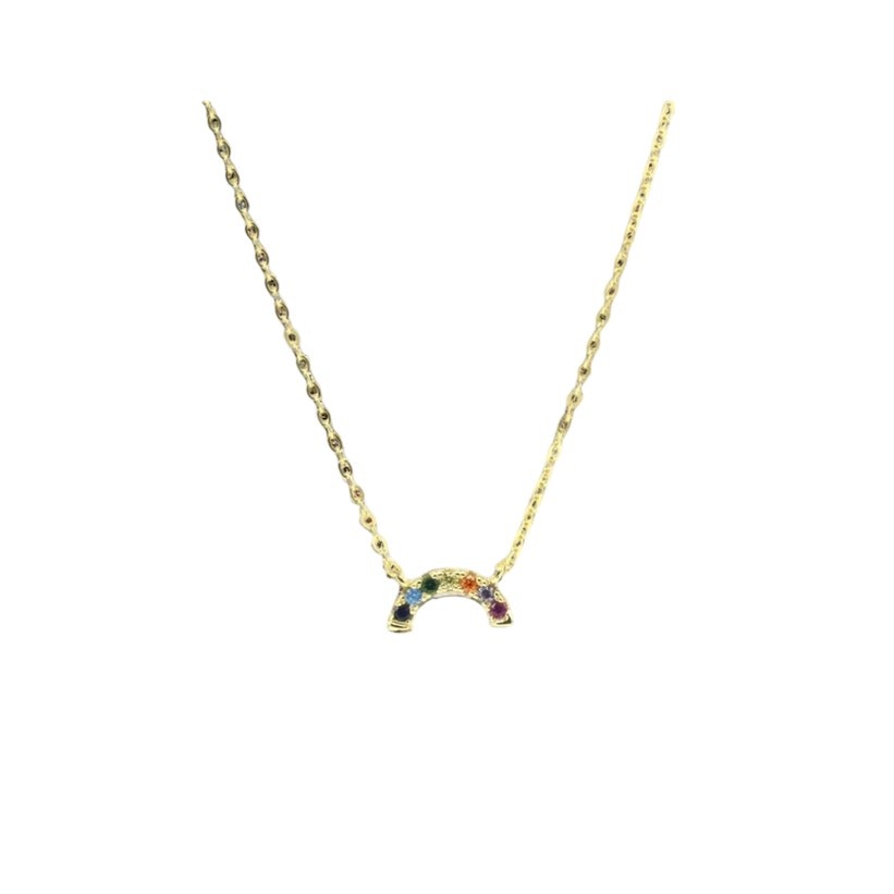Delicate Rainbow Dainty Necklace Elegant Multi-Color Jewelry for Every Occasion