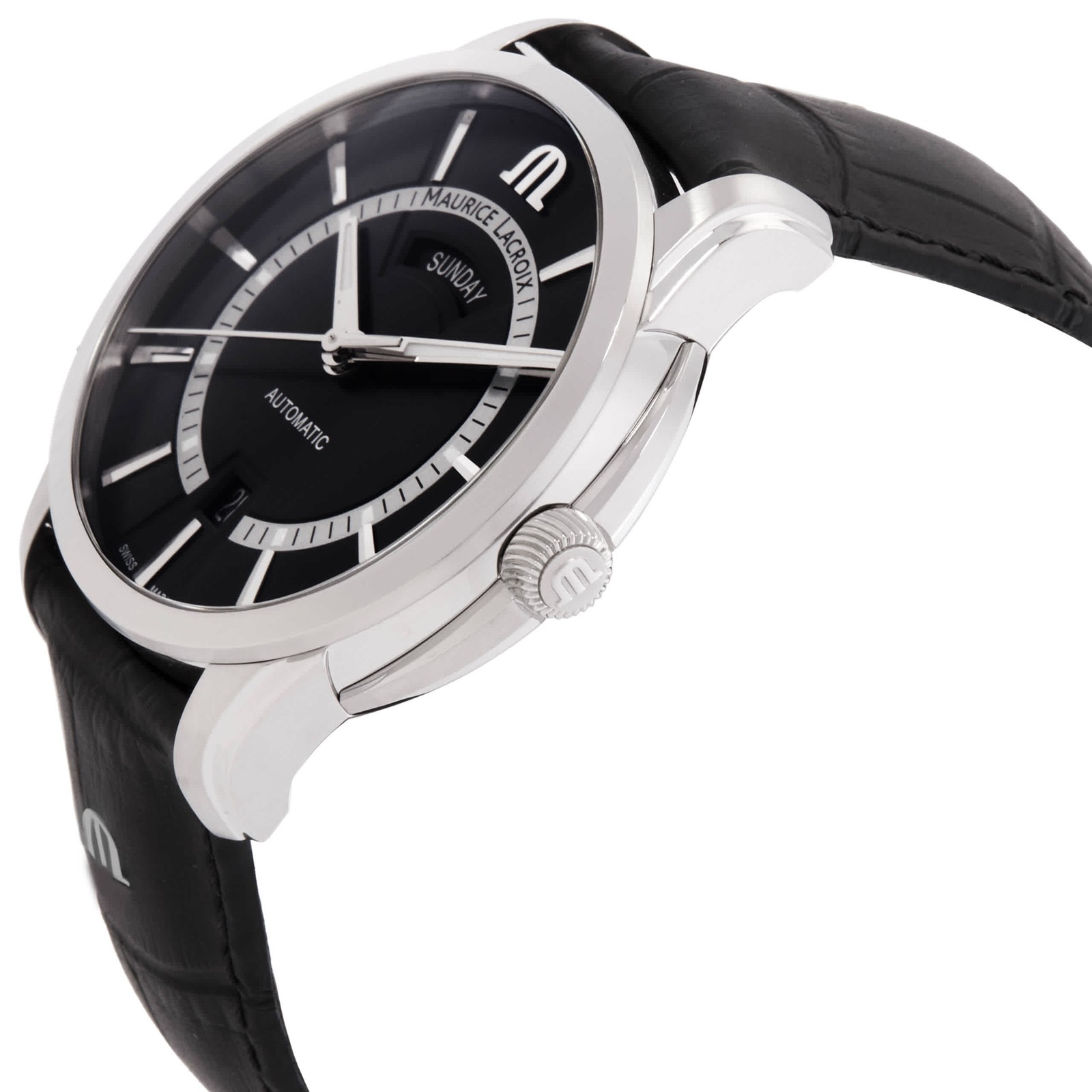 Maurice Lacroix Pontos Automatic Black Dial Watch PT6358-SS001-332-2