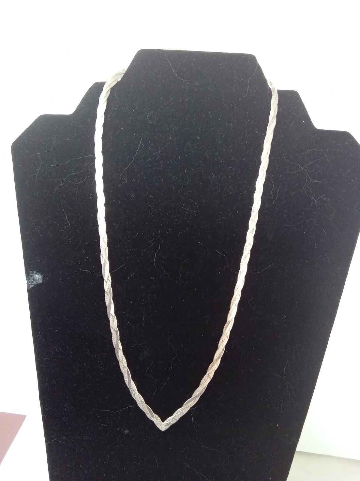 928 STERLING SILVER SERPENTINE BRAIDED STRAND NECKLACE 21 1/2″ LONG LOBSTER