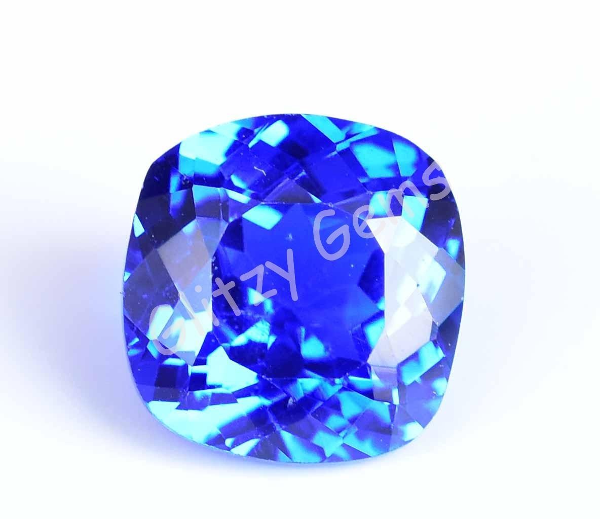 3.95 Ct Natural Rare Lustrous Blue Tanzanite Cushion Certified Loose Gemstone