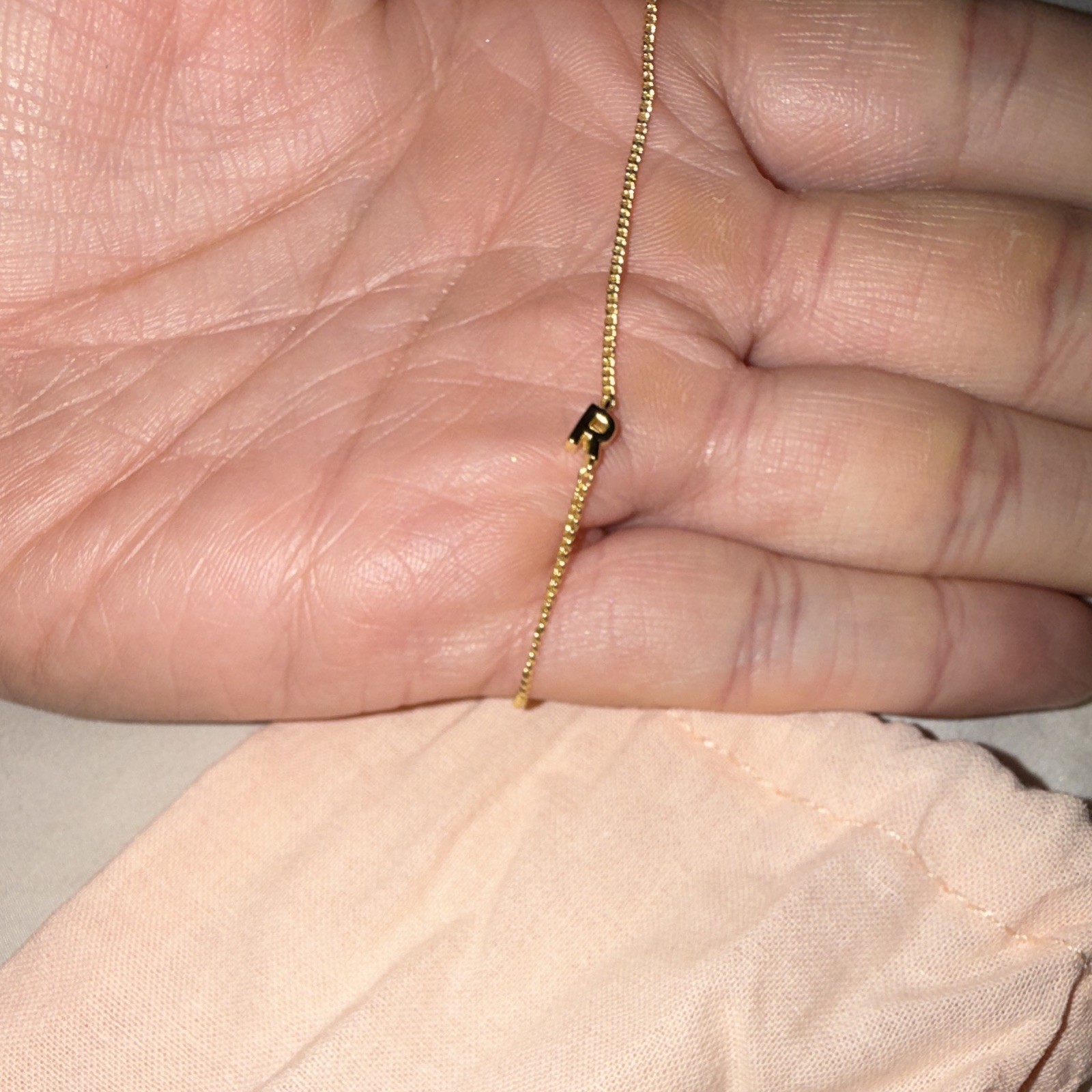 Gorjana Gold Tone Adjustable Box Chain Bracelet, Lobster Clasp Closure