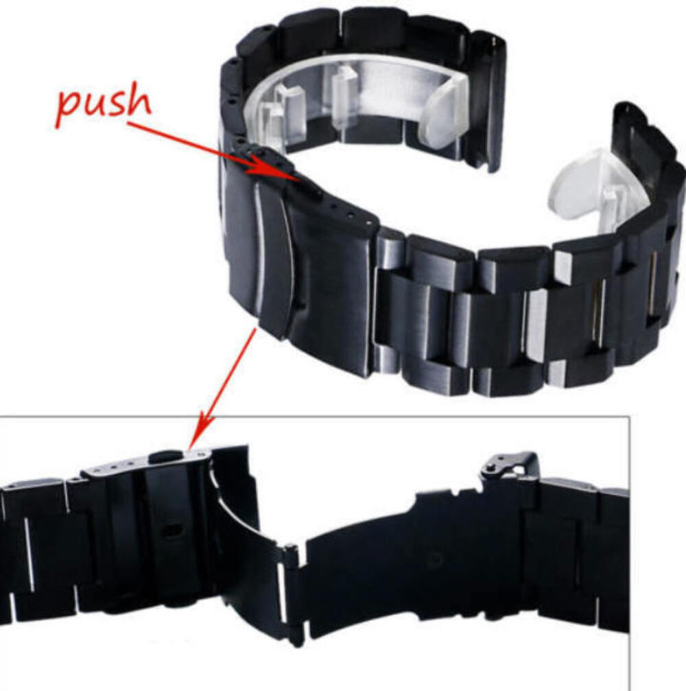 Black Metal Replacement Band Fits Casio G-Shock Watch G-100 G-101 G200 #5002