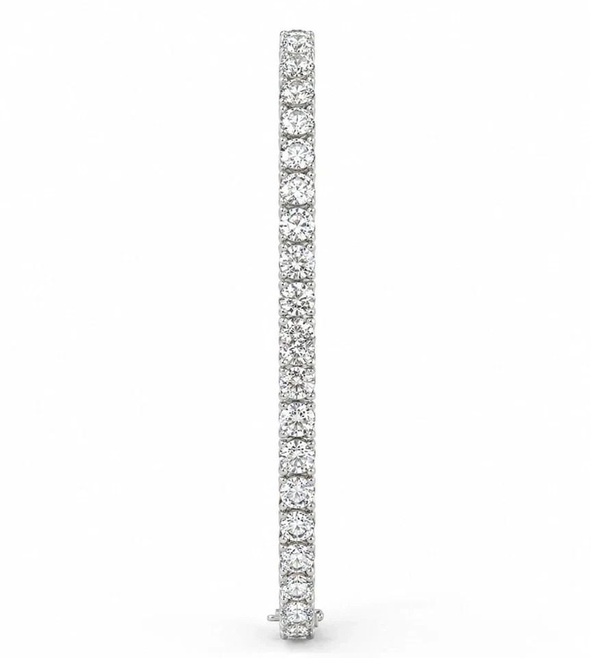 7″ Inch Tennis Bracelet 14K White Gold Plated 6 CT 4MM Round Brilliant Cut VVS1