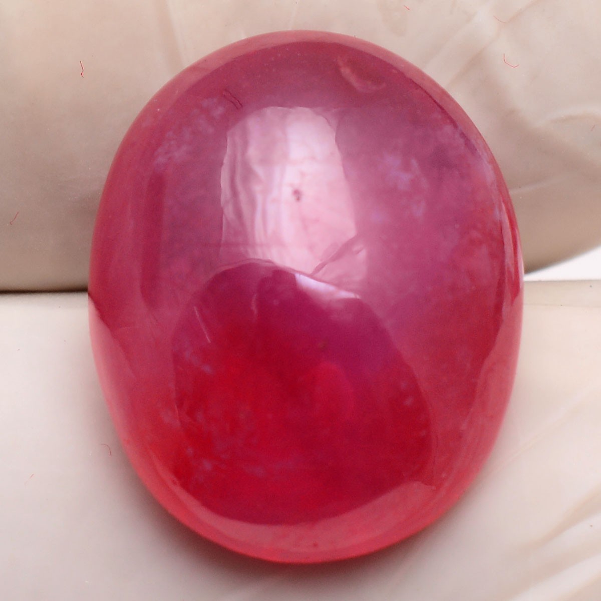 15.79 Cts Natural Red Ruby 16mmx13mm Oval Cabochon Ring Size Precious Gemstone