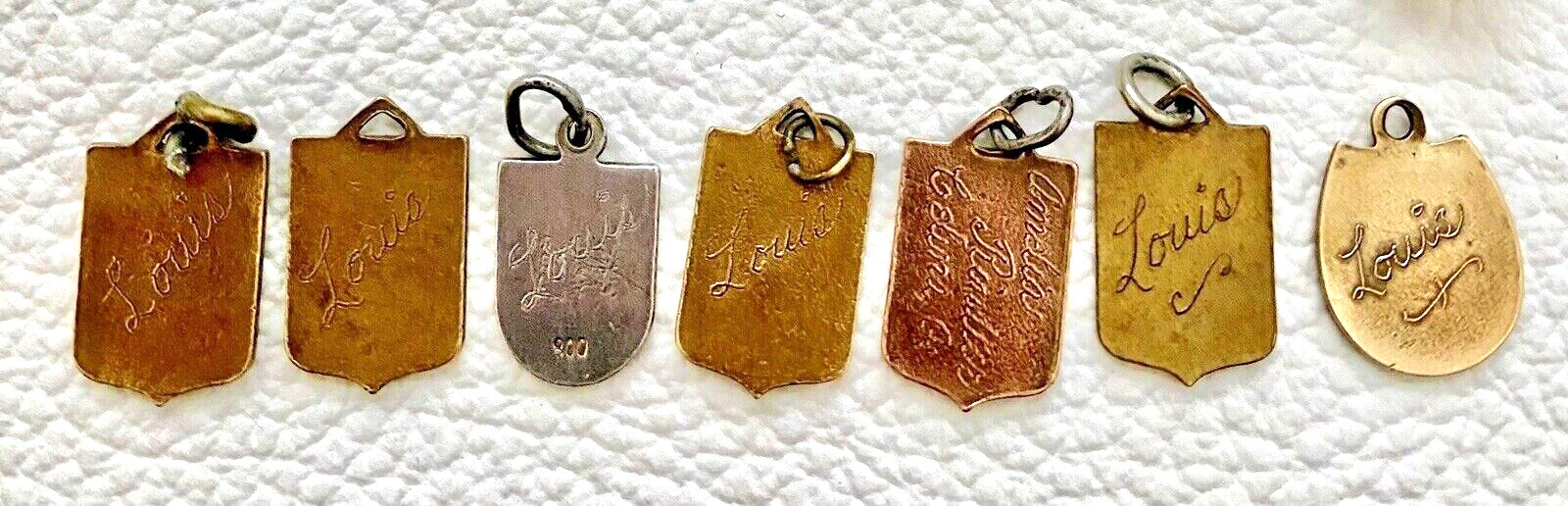 Vintage Sterling Silver & Brass World Travel & Map & Shield Charms CHOICE