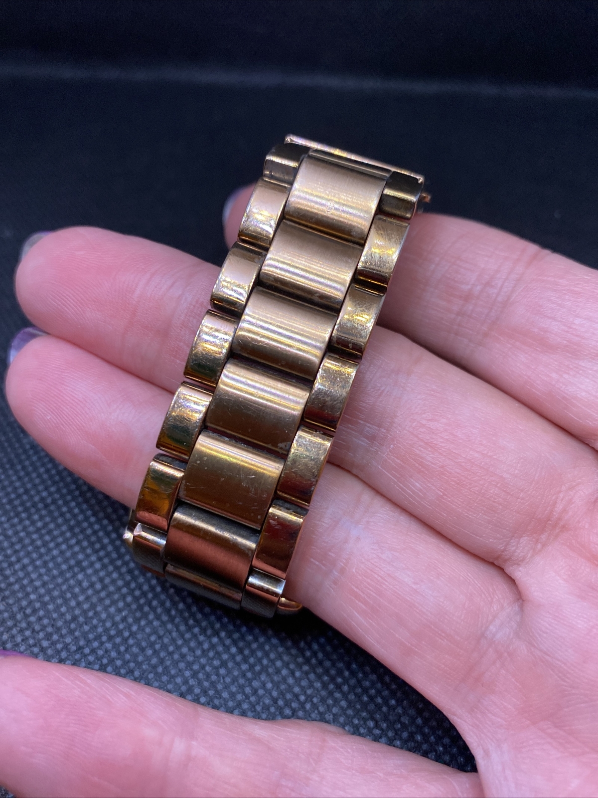 Michael Kors MK-5263 Lady Rose Gold Analog Quartz Chrono Watch Hours~New Battery