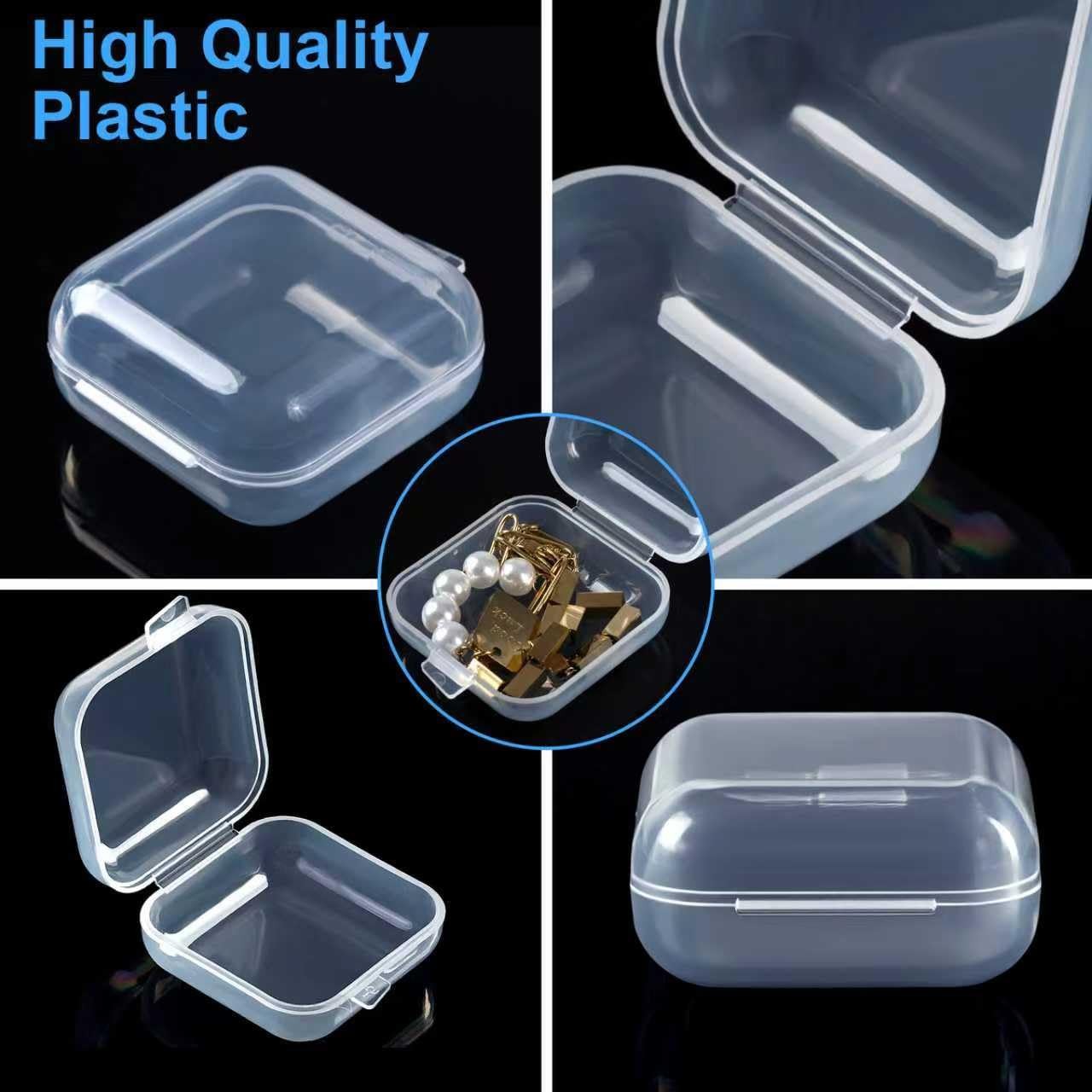 10Pcs Ear Plug Case, Mini Plastic Earplug Containers, Hinged Lids | 1.8mm Thick