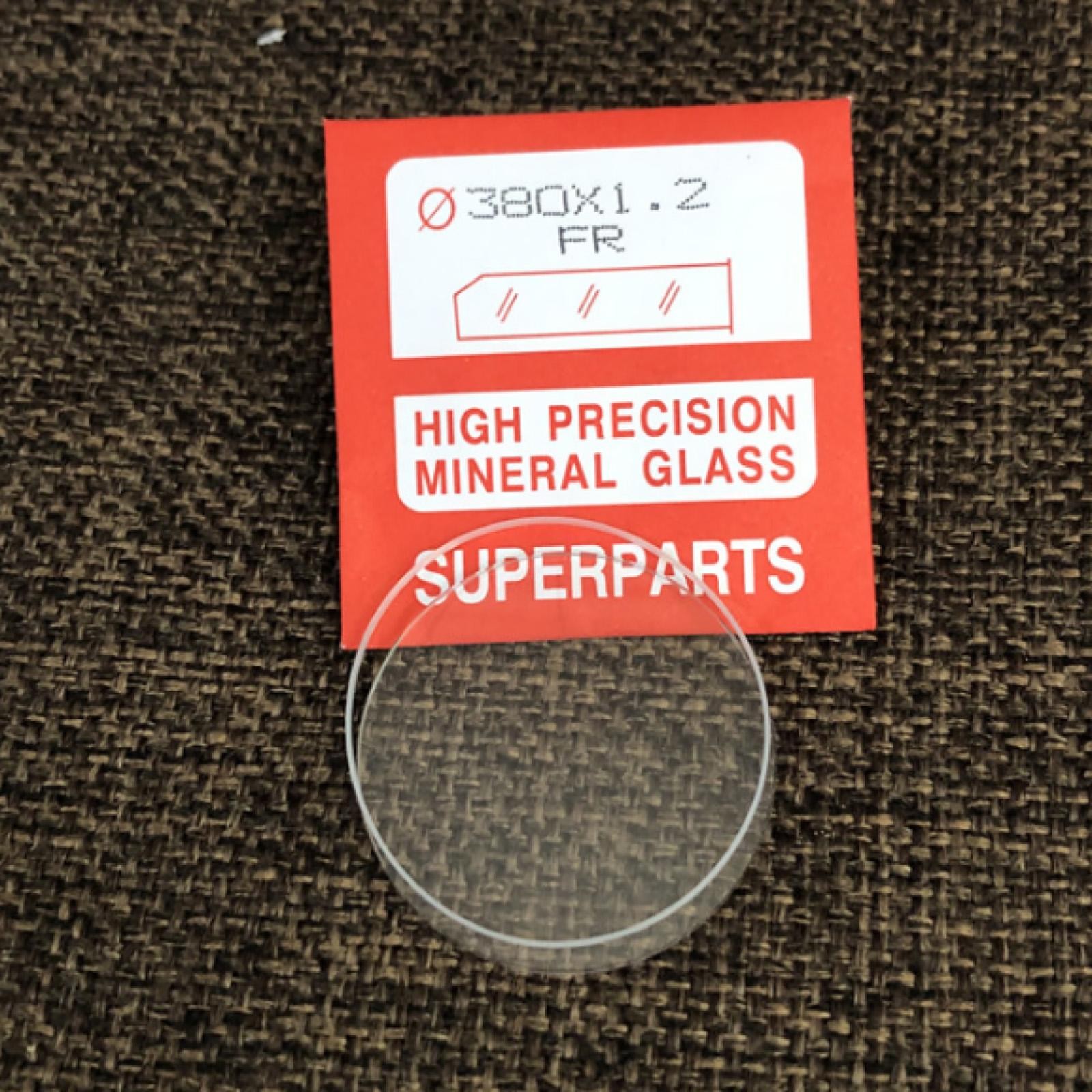 1.2mm Thickness Flat Round Mineral Watch Glass With Waterproof Ring Assortment L
