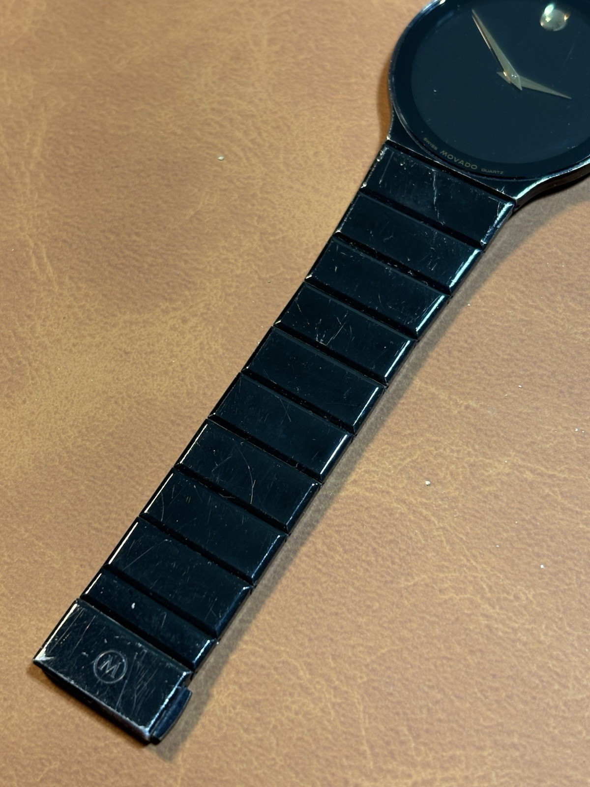 Movado Swiss Museum Women Ultra Thin 84-40-880-AP 32mm Black Watch,Runs