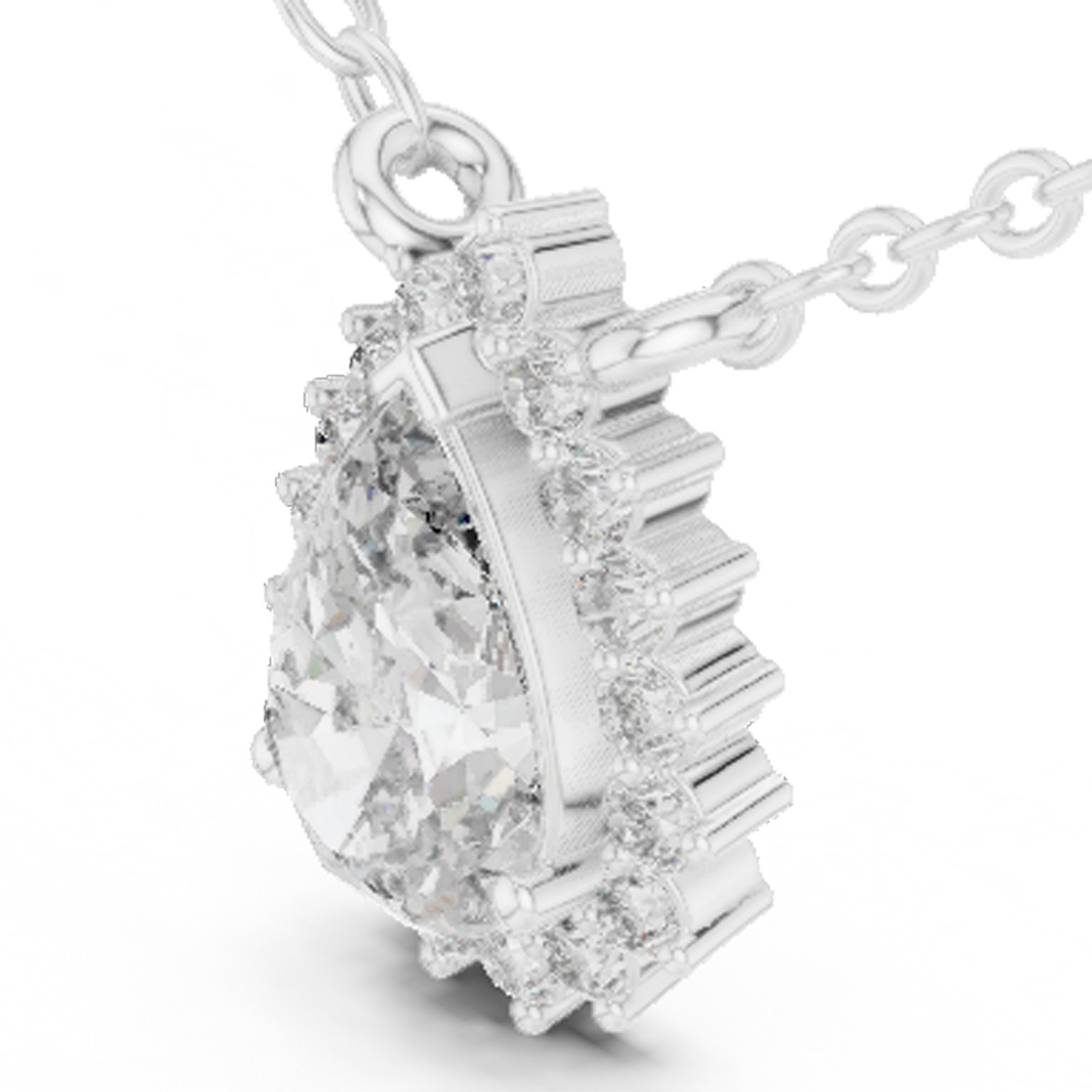 Certified VVS1 Lab Grown Diamond Women Elegance Precision Pendant 14K Gold Over