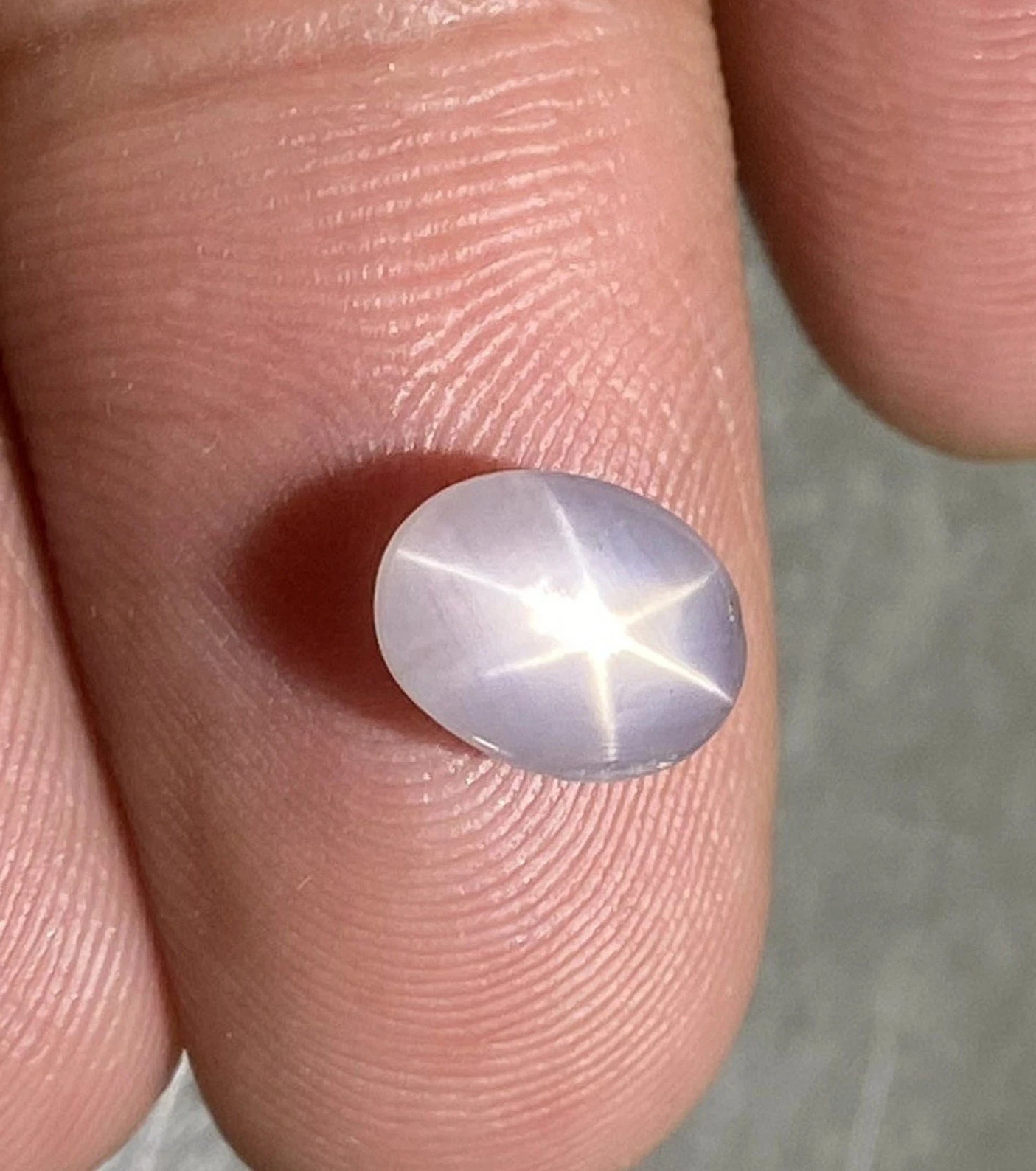 8.20Ct Natural 6-Rays White Star Sapphire Oval Cabochon Loose Certified Gemstone