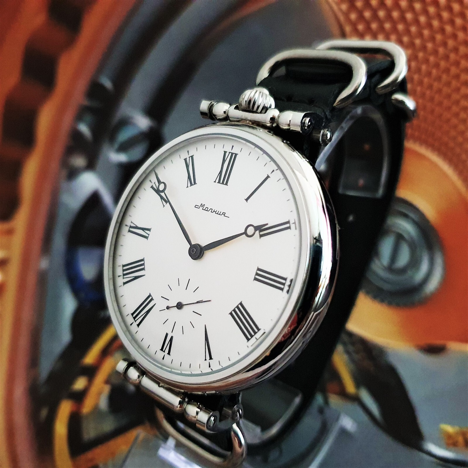 Vintage Watch USSR MARRIAGE 3602 Dress Men Big WristWatc 18 Jewels Roman numeral