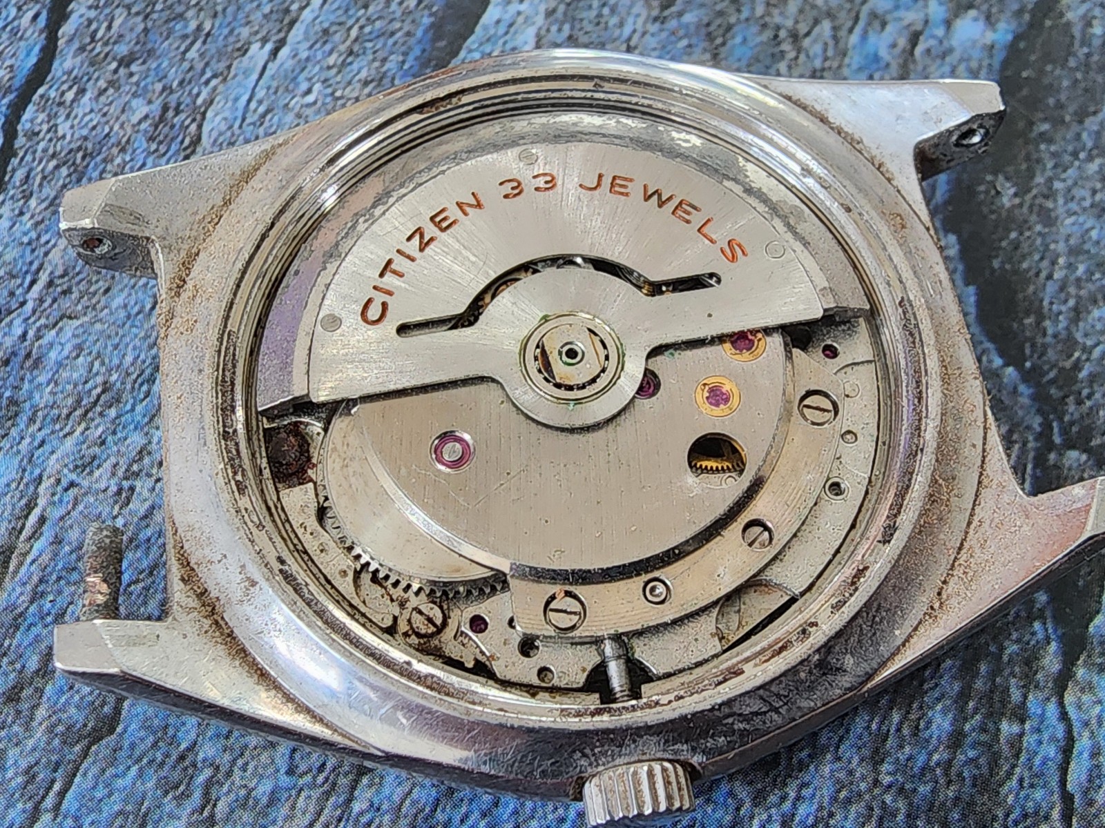 Citizen Automatic Acss2912-Y Cal 5204 Vintage Watch Movement For Parts