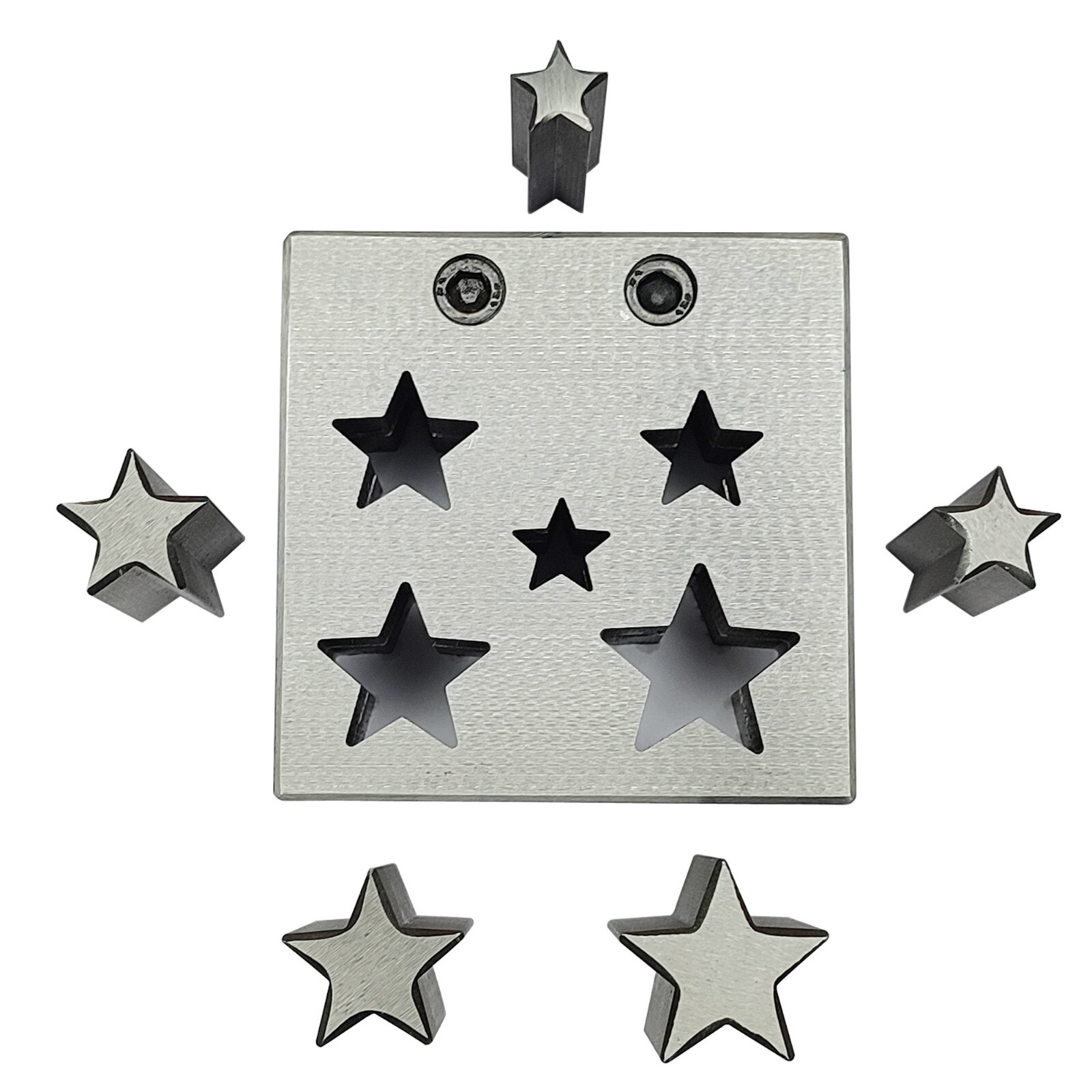 Star Shape Disc Cutter with Set of 5 Punches Size 12mm-25mm